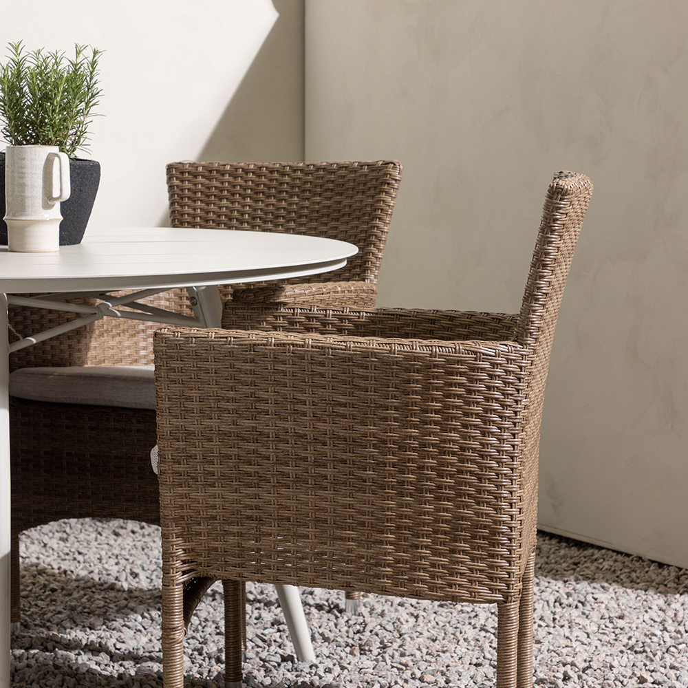 Spisegruppe Venture Home Lina Bord med 4 Malina Stoler