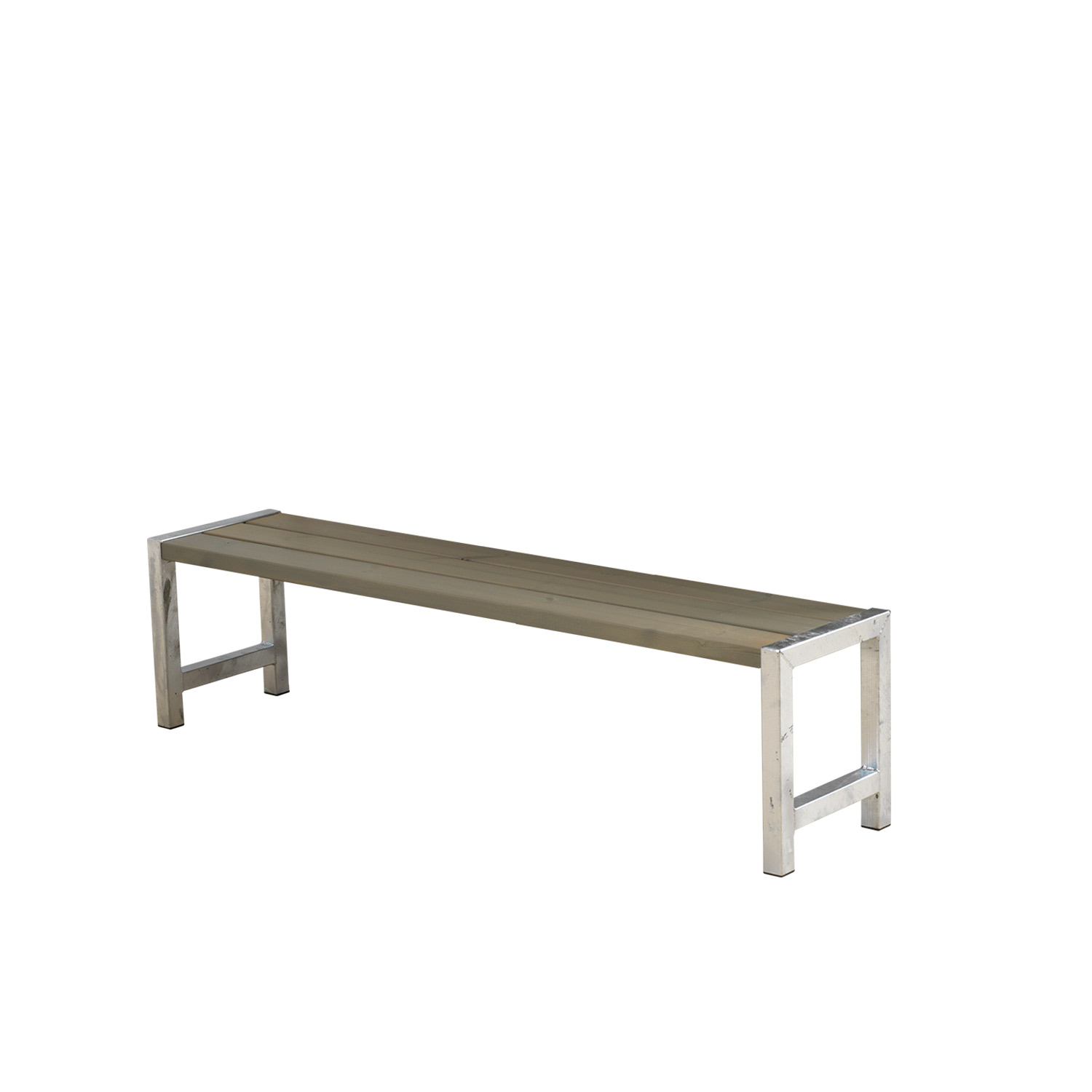 Plankbänk176x38x44 cm Tryckimpregnerad grundmålad gråbrun Gråbrun, Uten ryggstøtte