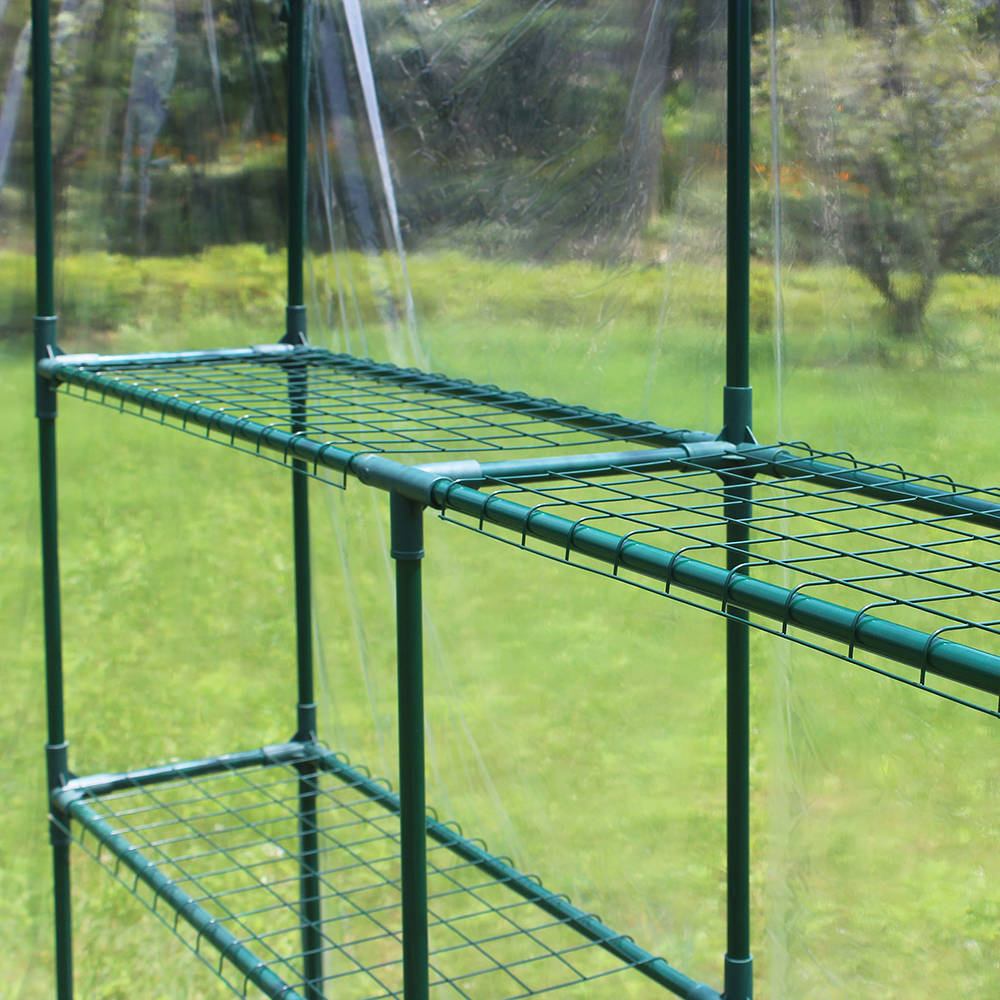 Plastdrivhus Metalcraft 8 hyller Transparent