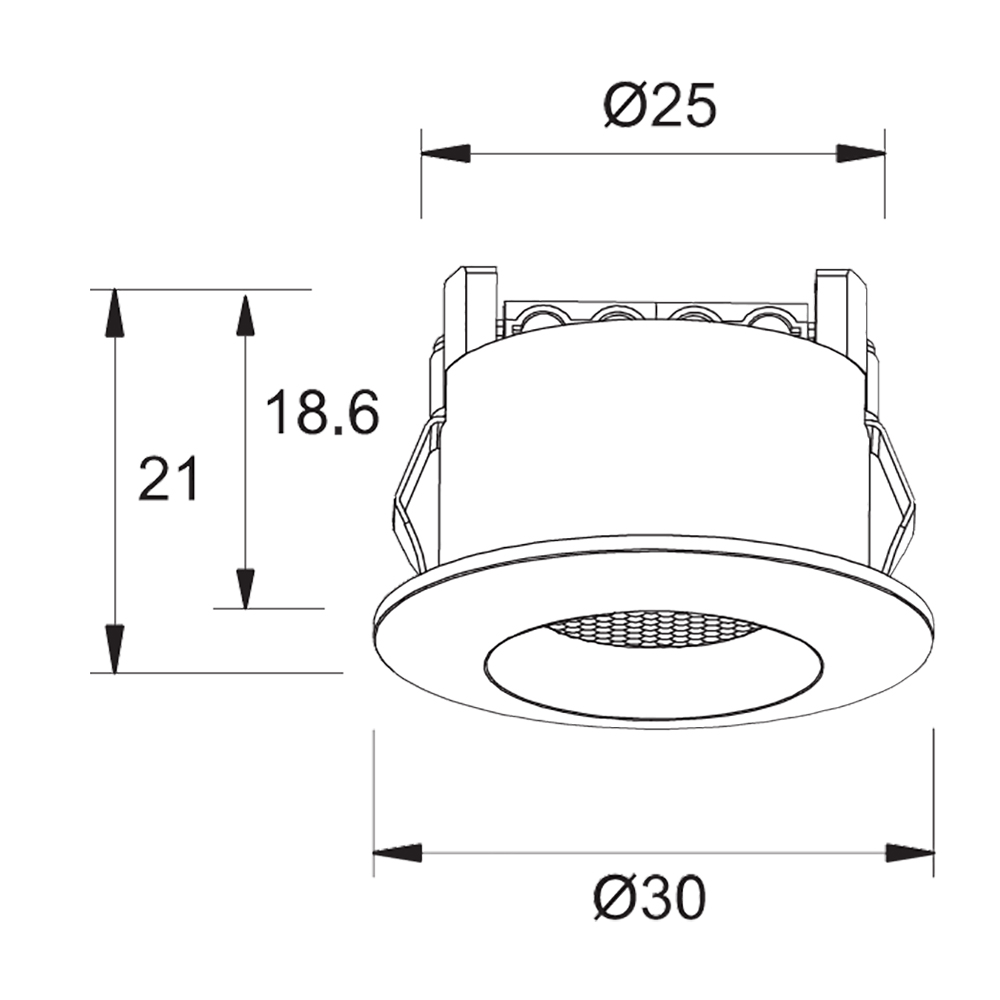 Downlight Designlight Q 2700K Hurtigkobling Ip40 Hvit 10-pk