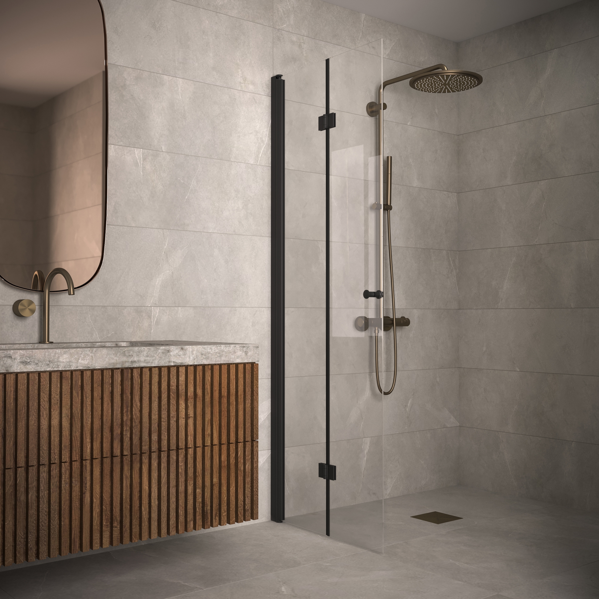 Dusjdør Hietakari Classic 103 Foldbar