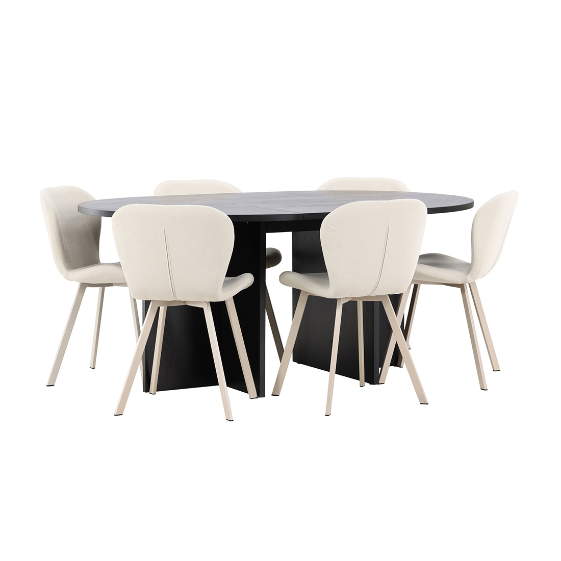 Spisegruppe Venture Home Strada Ø120 cm med 6st Lilja Spisestoler
