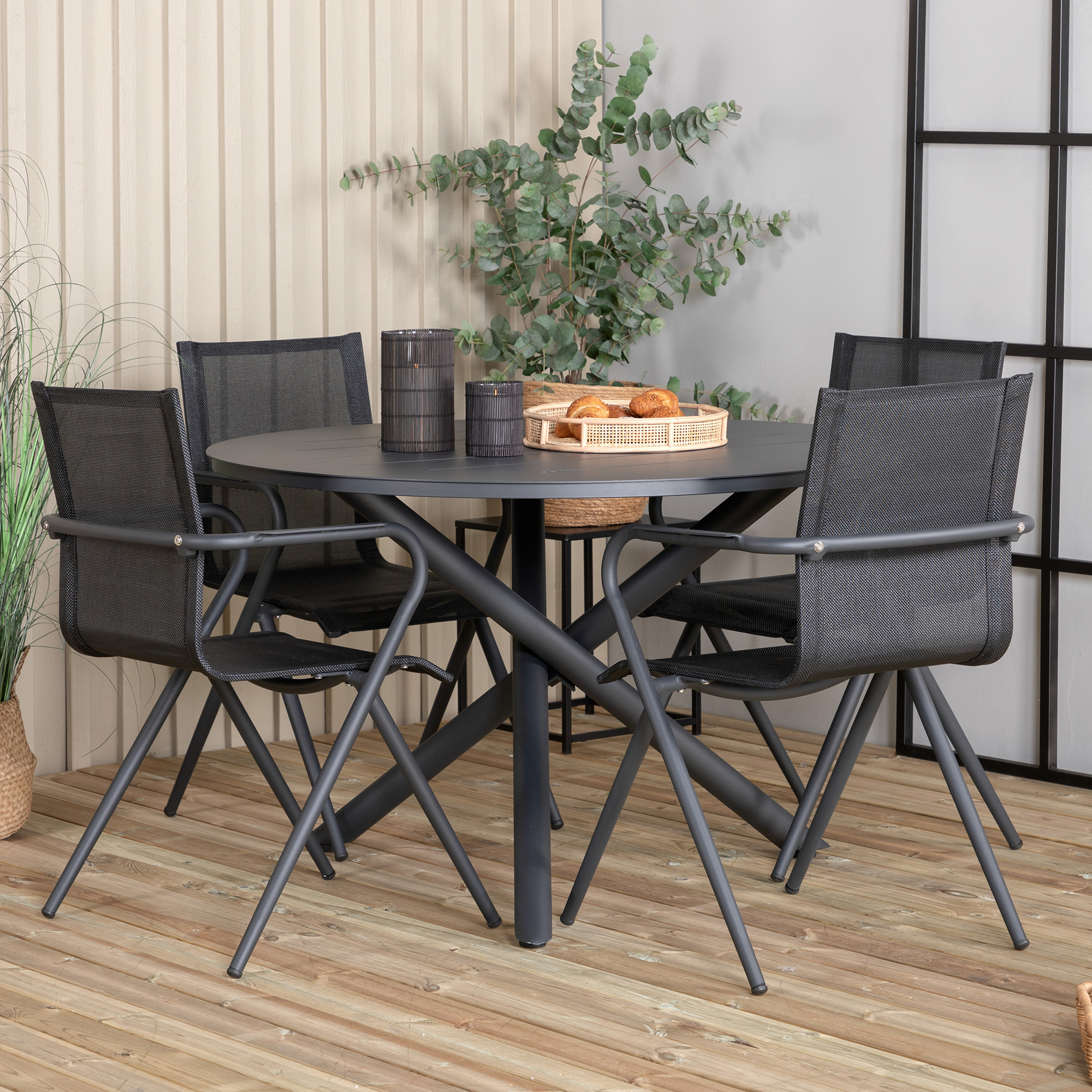 Spisegruppe Venture Home Ande med 4 Sally Spisestoler