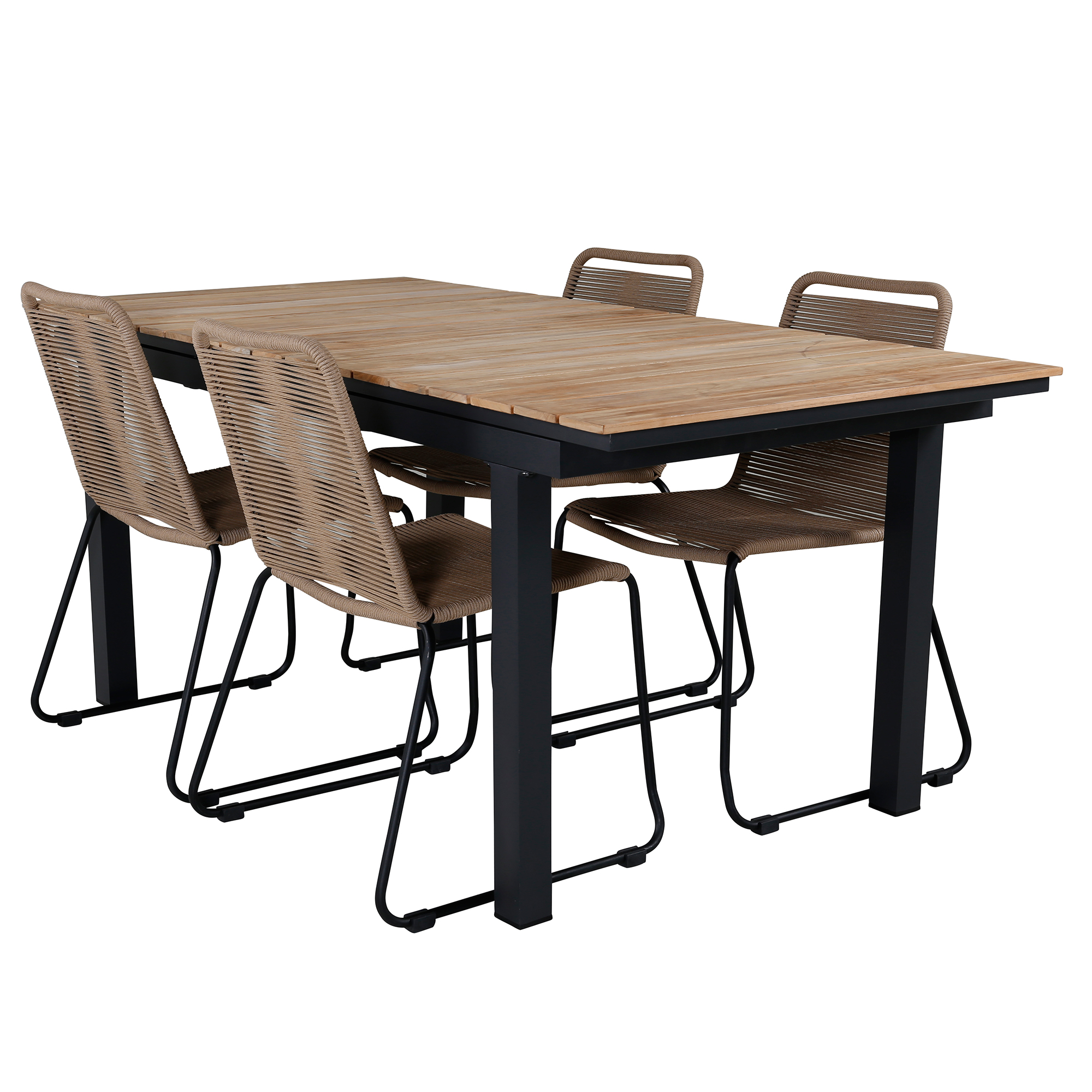 Spisegruppe Venture Home Mendi med 4 Levi Stoler