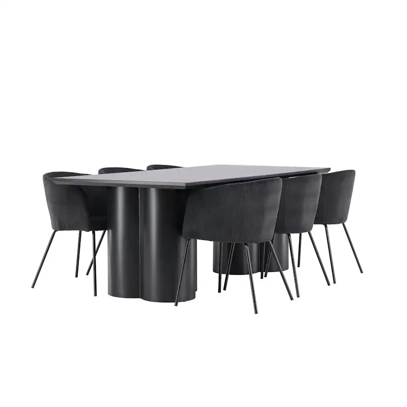Spisegruppe Venture Home Olivia 210 med 6 stk Berit Stoler