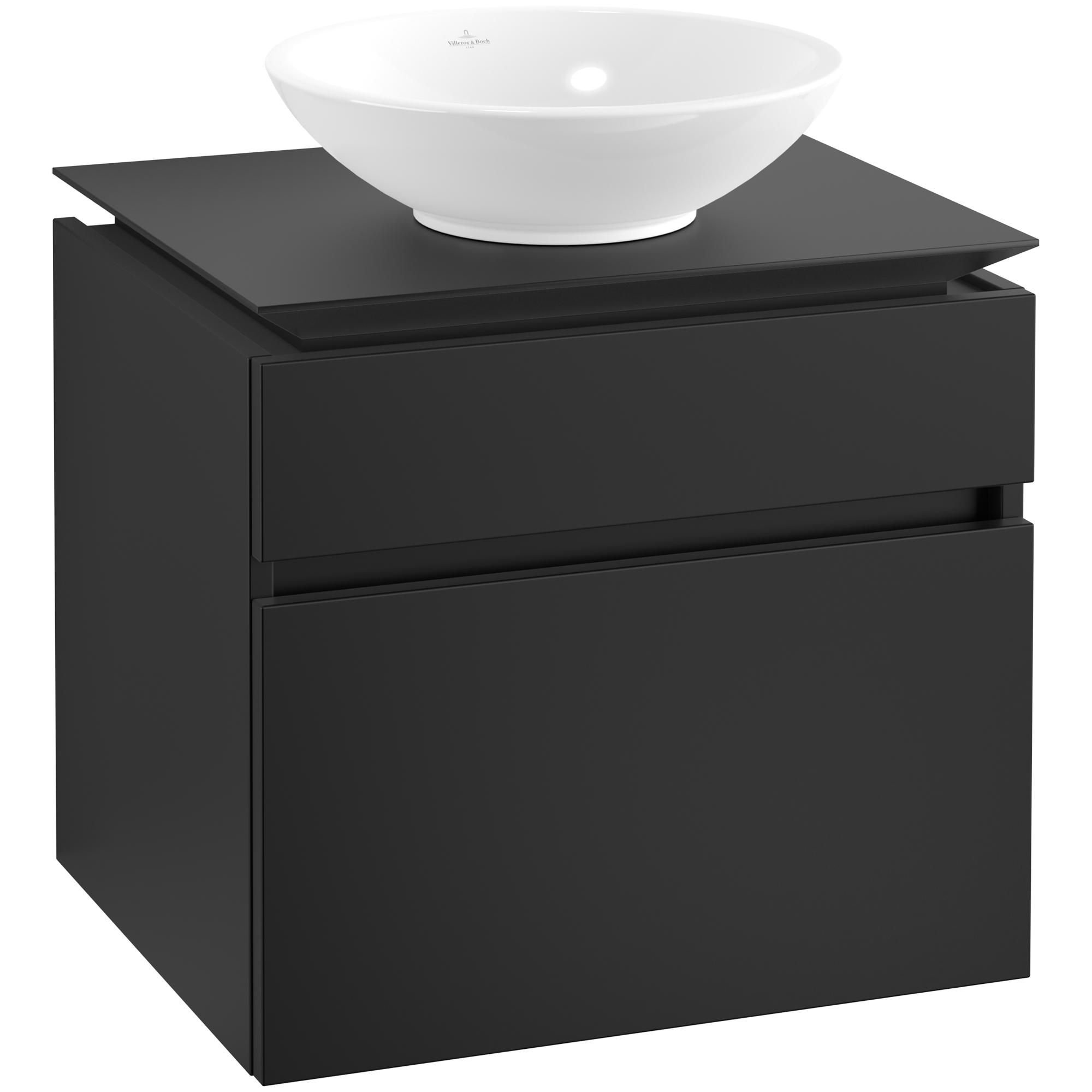 Tvättställsskåp Villeroy & Boch Legato 600 med 2 Lådor för Ytmonterat Tvättställ | badrum - badrumsmobler - tvattstallsskap-och-kommod | KakelKungen