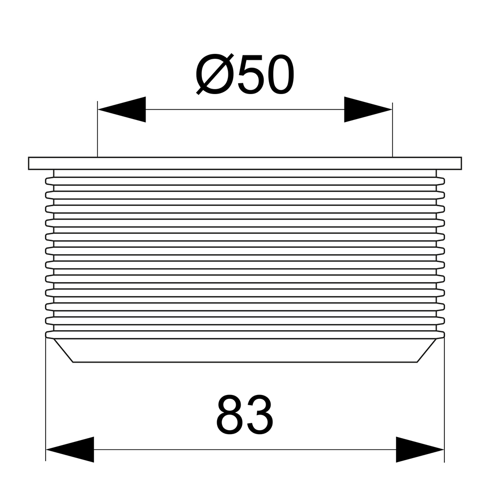 Gumminippel 83/50 83/50 mm