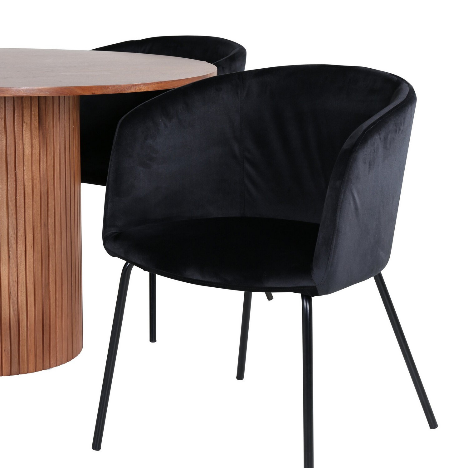 Spisegruppe Venture Home med Bianca Spisebord og 4 Bergen Spisestoler