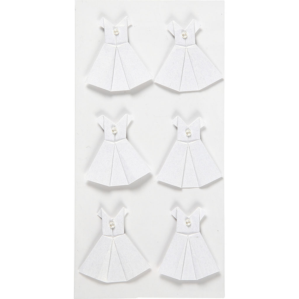 Klistremerker Creativ Company Kjole Str 35x31 mm 6 St/1 Pk