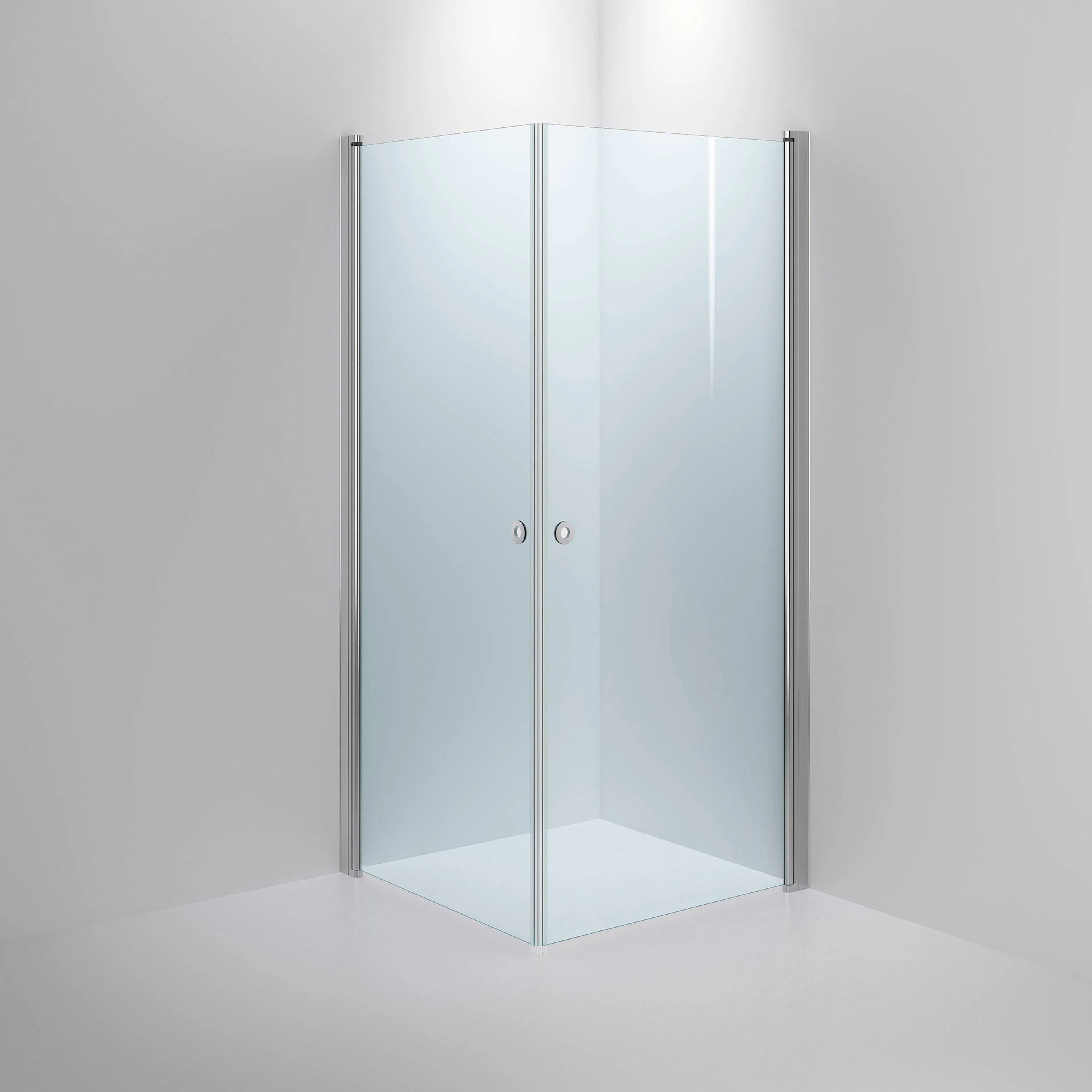 INR LINC Angel Klarglas Profil Blank 70x800 Grepp Cirkel bla 700x800 mm, Klarglas, Blank Aluminium