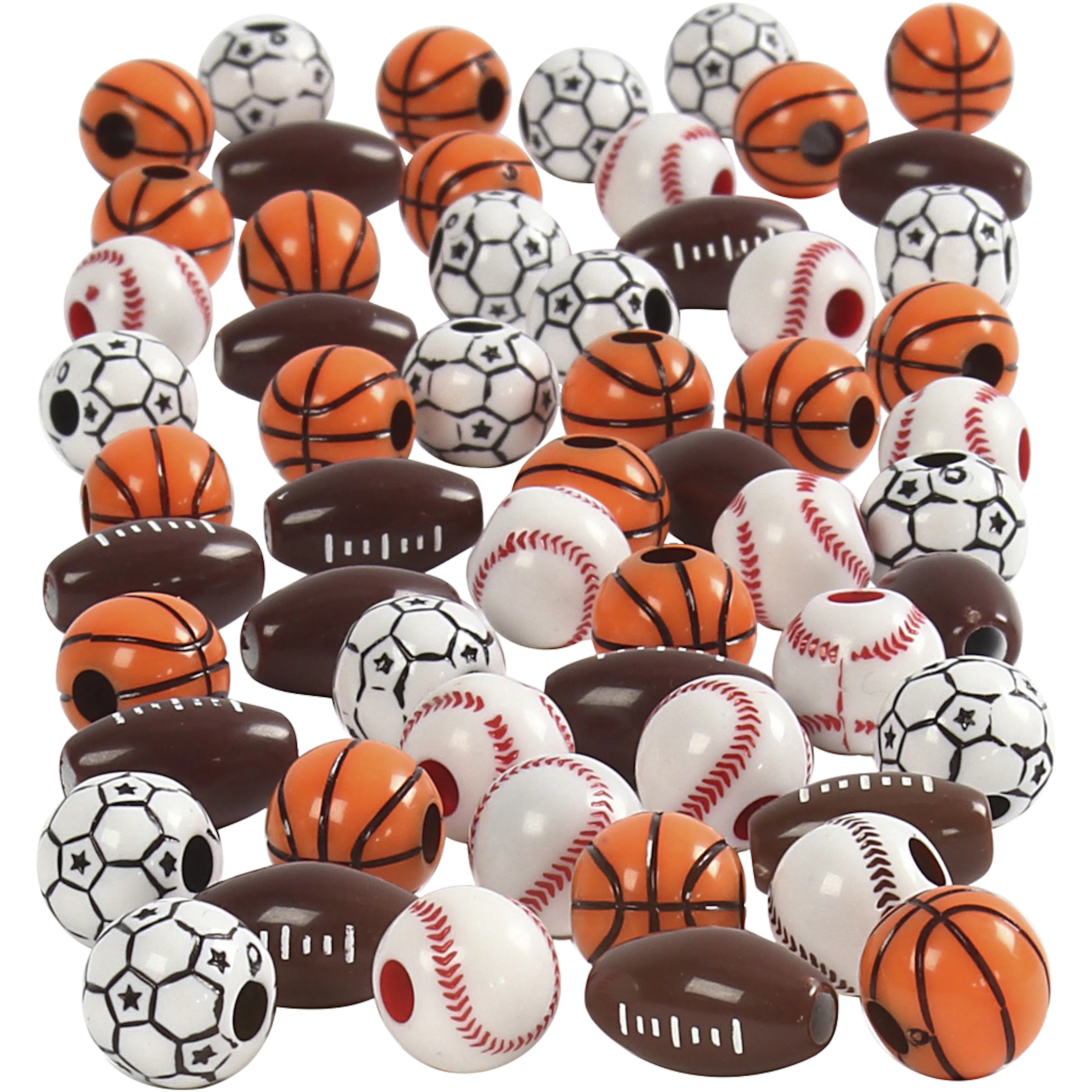 Sportperler Creativ Company Ass Farger Str 11-15 mm Hullstr 3-4 mm 270 g/1 Pk