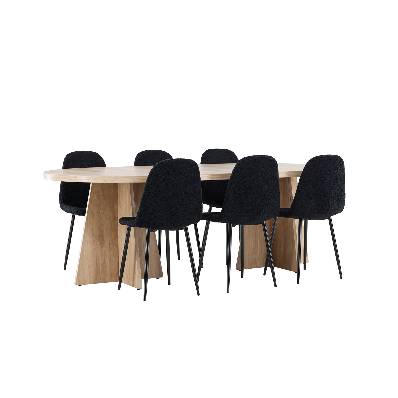 Spisegruppe Venture Home Bootcut 230 med 6 stk Polar Stoler Teddy