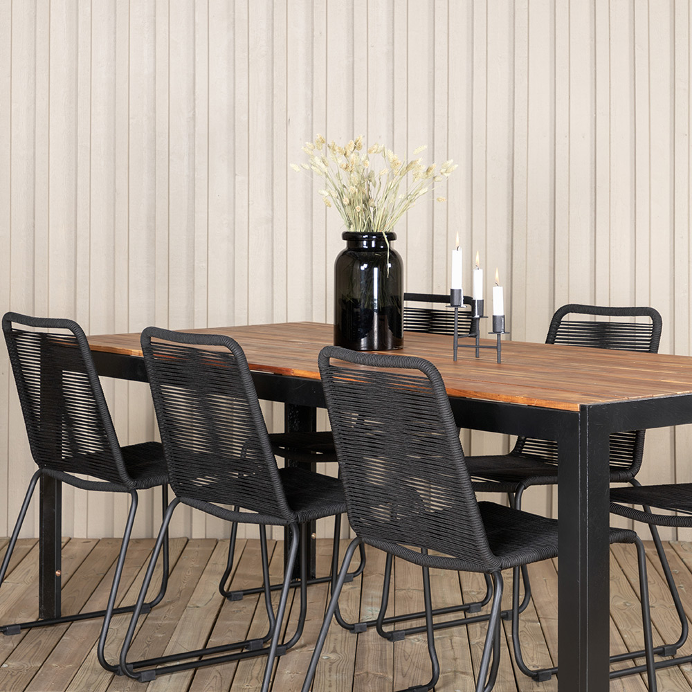 Spisegruppe Venture Home Bois med 6 Levi Stoler