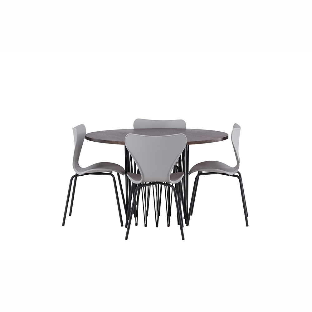 Spisegruppe furniture/fashion Stone med 4 Estes Stoler