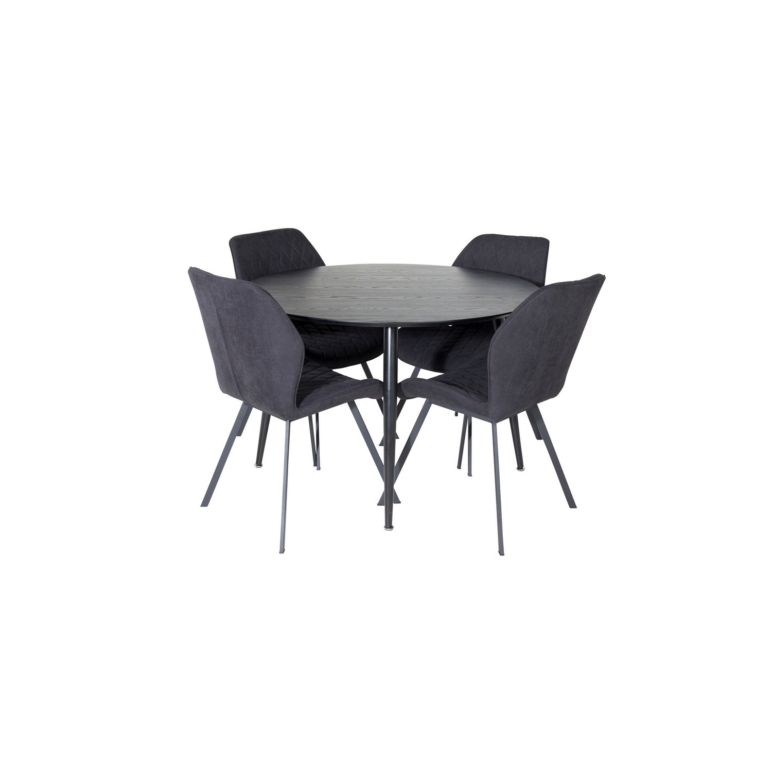 Spisegruppe Venture Home Dipp Ø115 cm med 4 Gemma Stoler