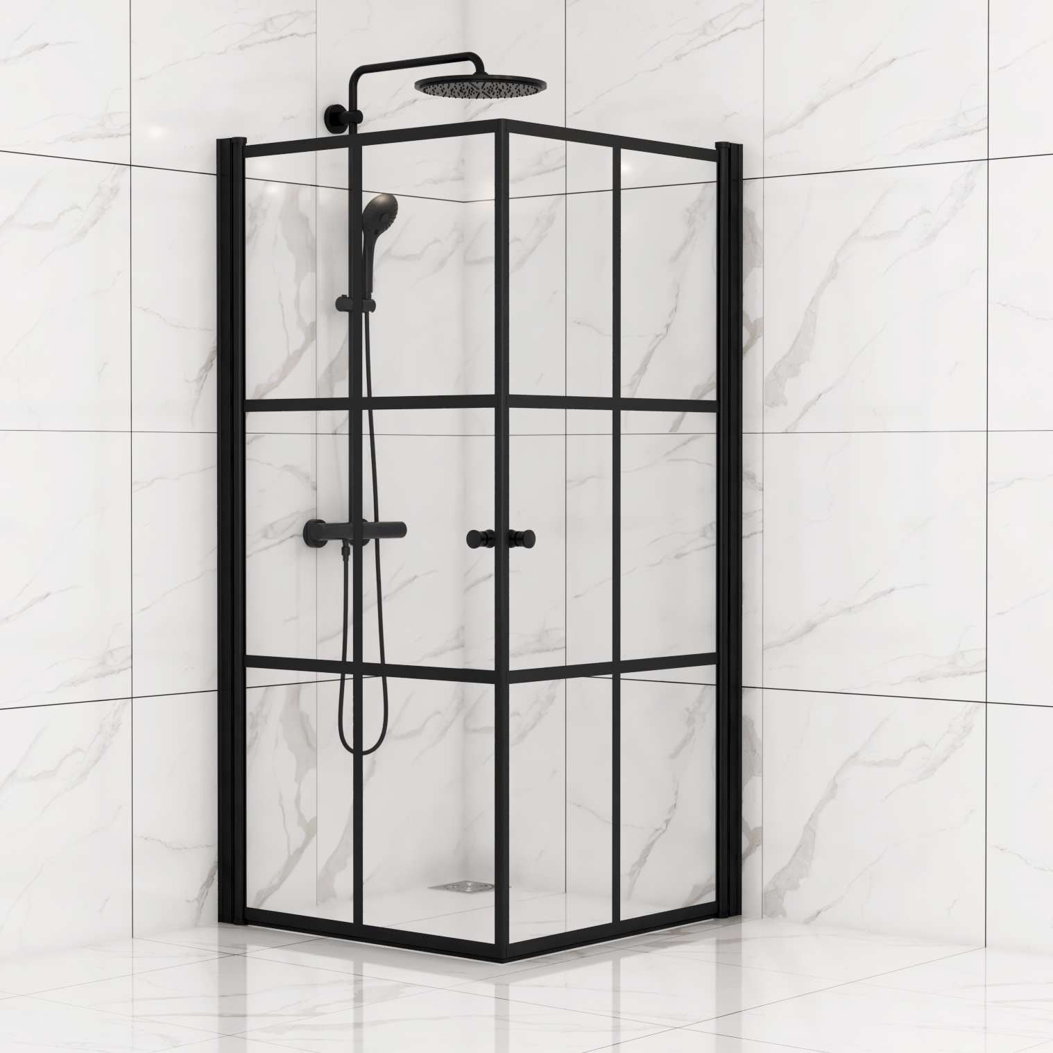 Dusjdører Sunwind Tiana Black