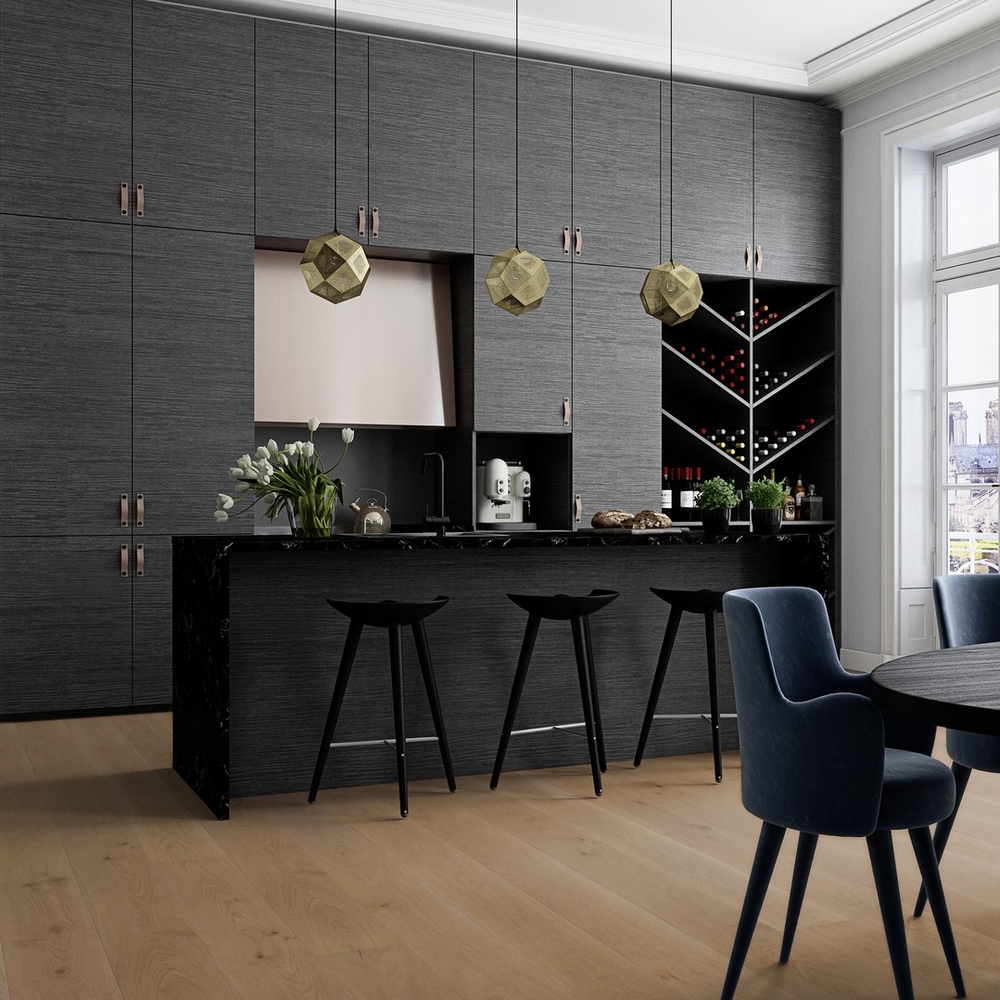 Parkett Boen Eik Medium Grey Castle 1-Stav