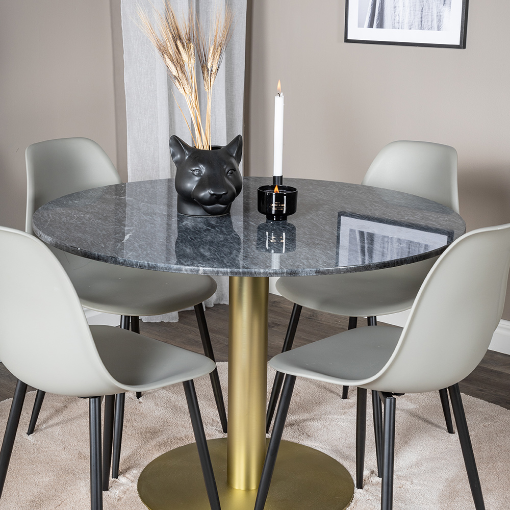Spisegruppe Venture Home Estelle med 4 Pop Stoler
