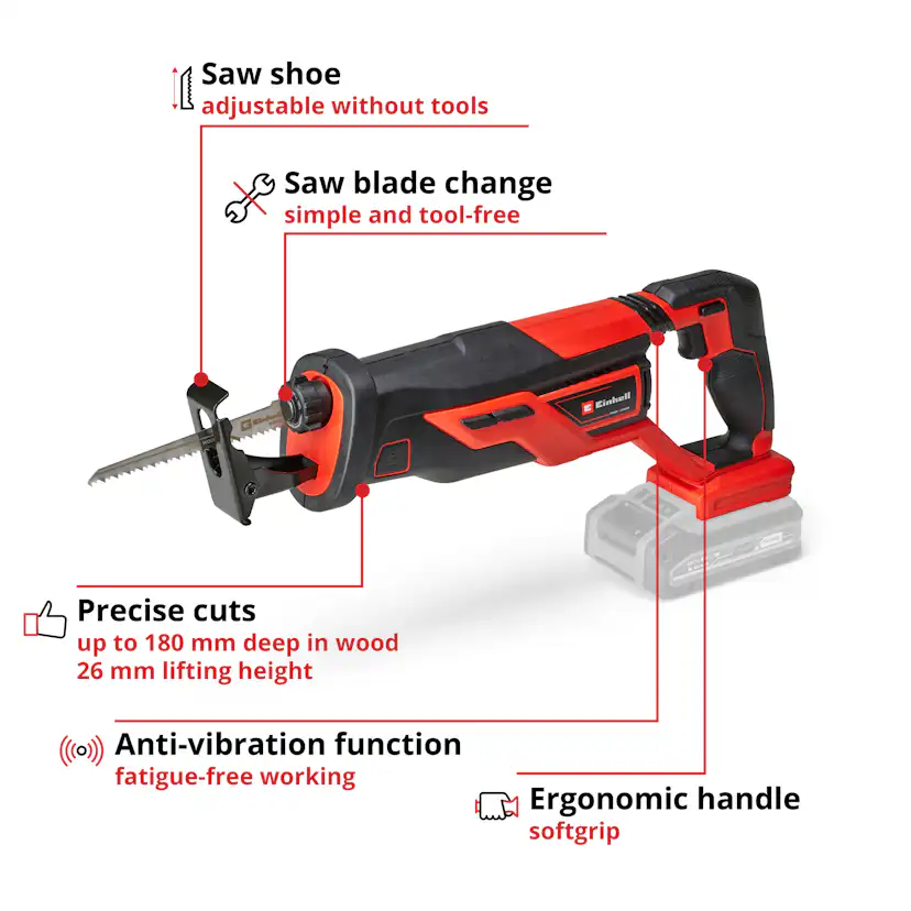 Universalsag Einhell TE-AP 18/26 Li - Solo Trådløs uten Batteri