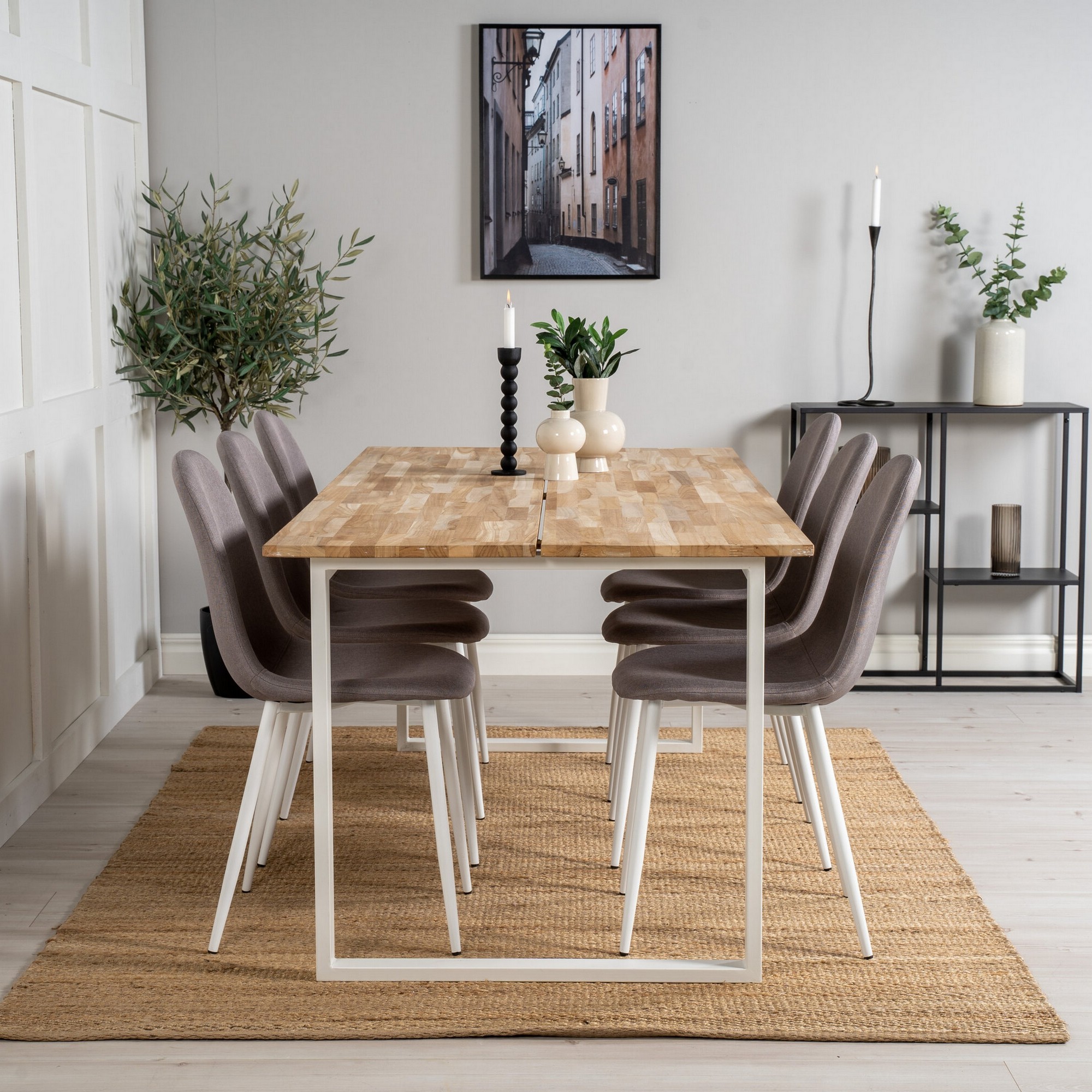 Spisegruppe Venture Home Cirebon med 6stk Polar Stoler