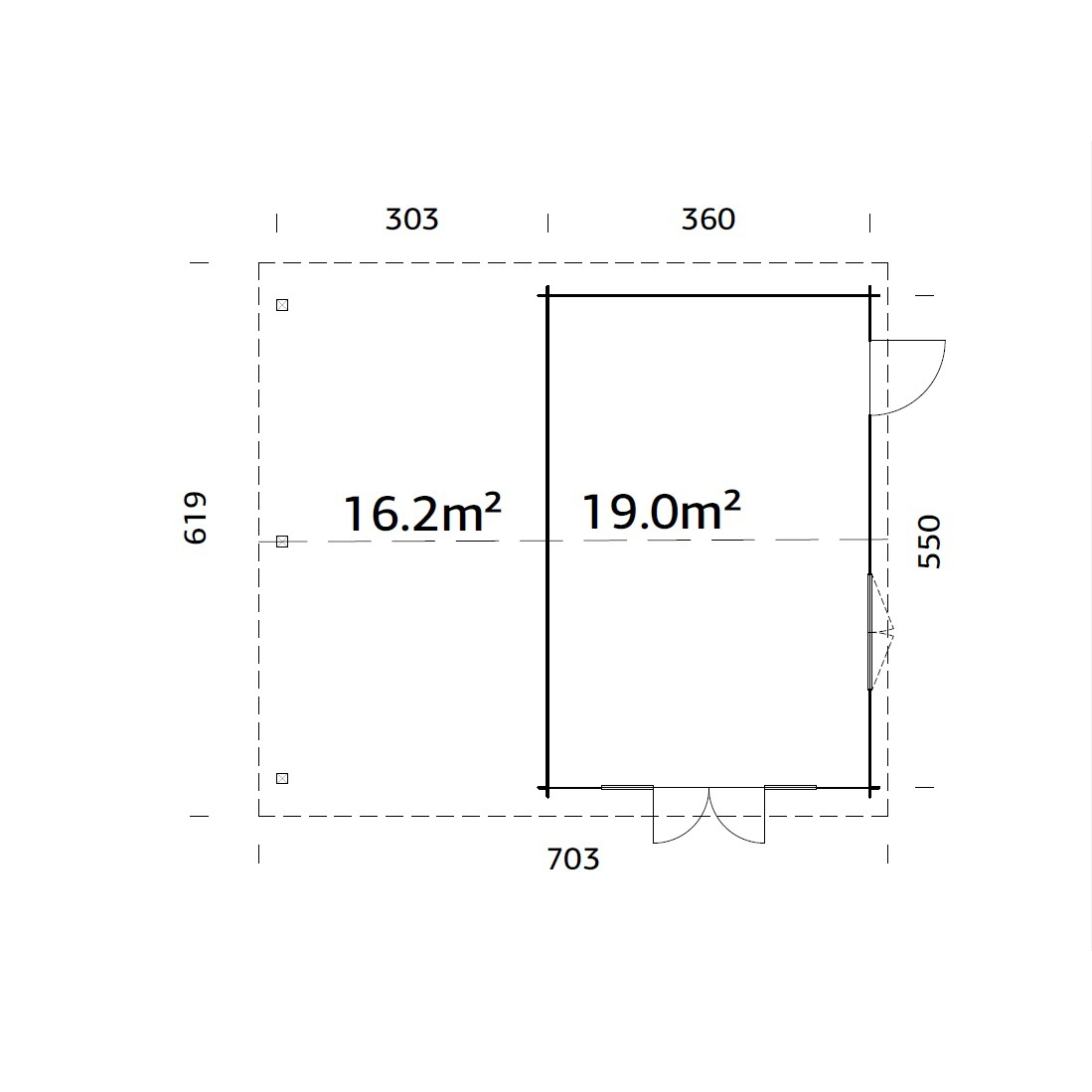 Hytte Palmako Irene 36,5 m2
