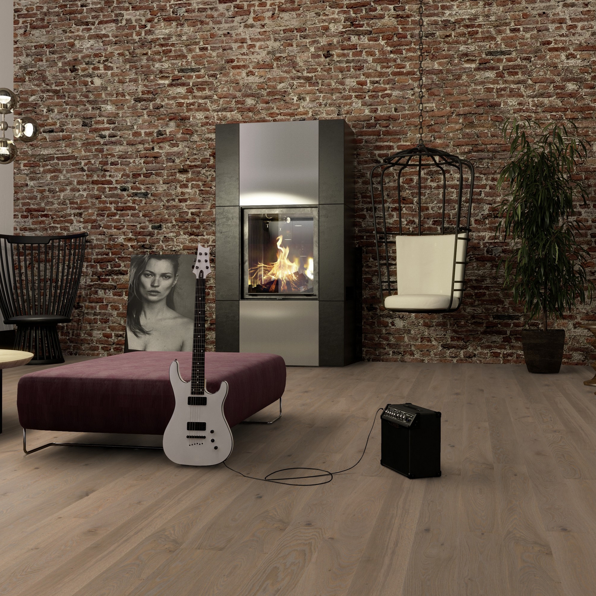 Parkett Boen Eik Warm Grey 1-Stav
