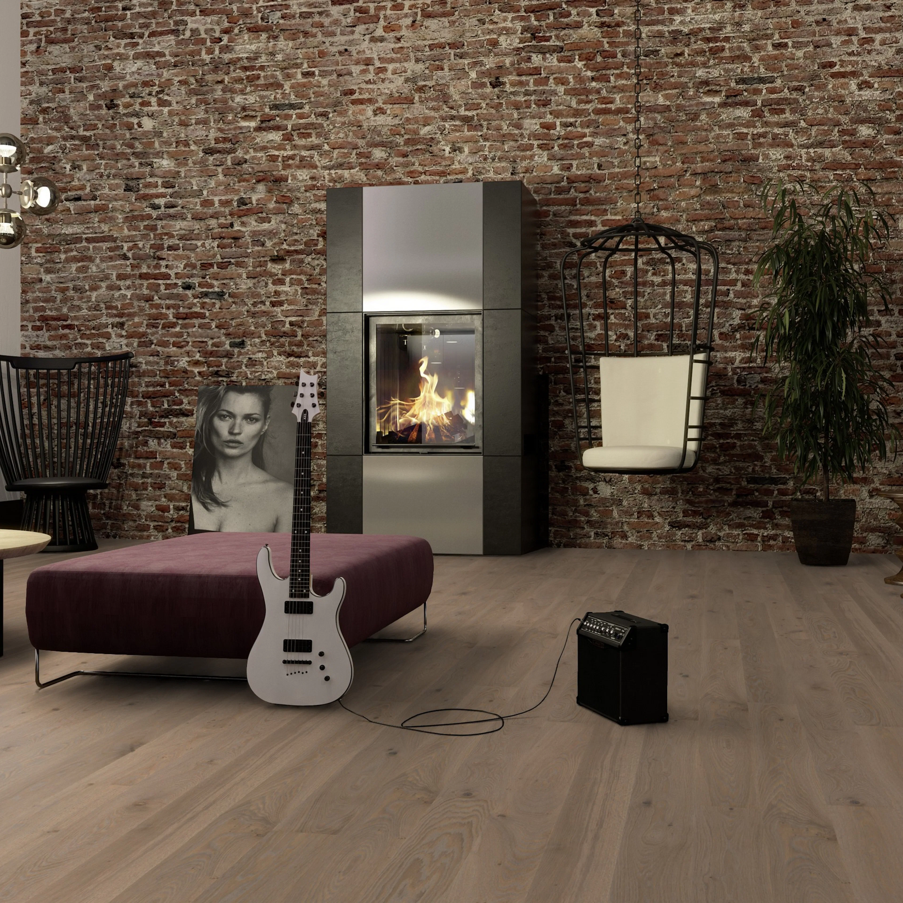 Parkett Boen Eik Warm Grey 1-Stav