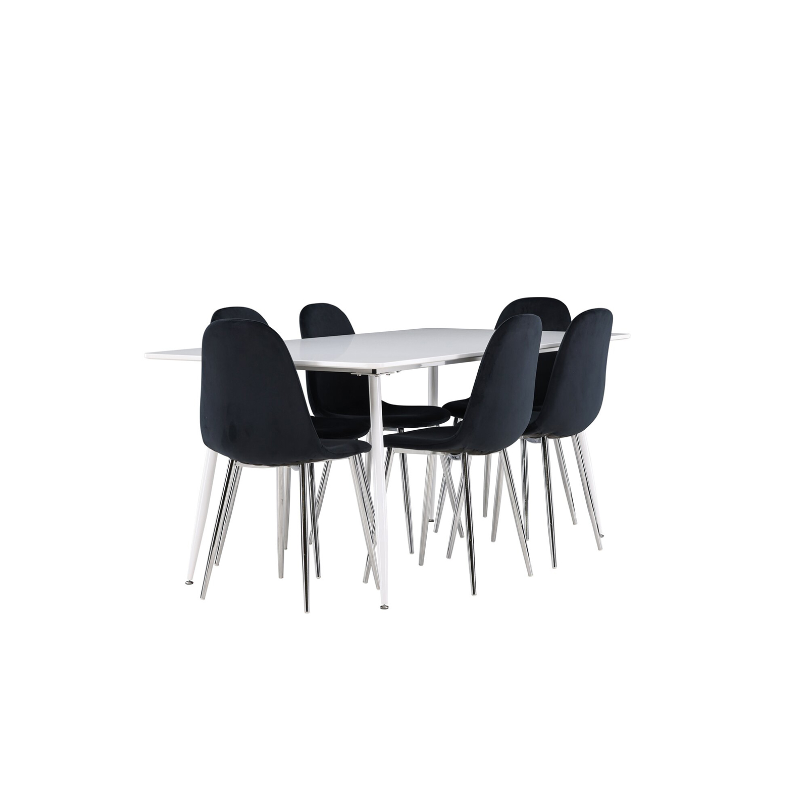 Spisegruppe Venture Home Silar 180 med 6 stk Polar Stoler Fløyel