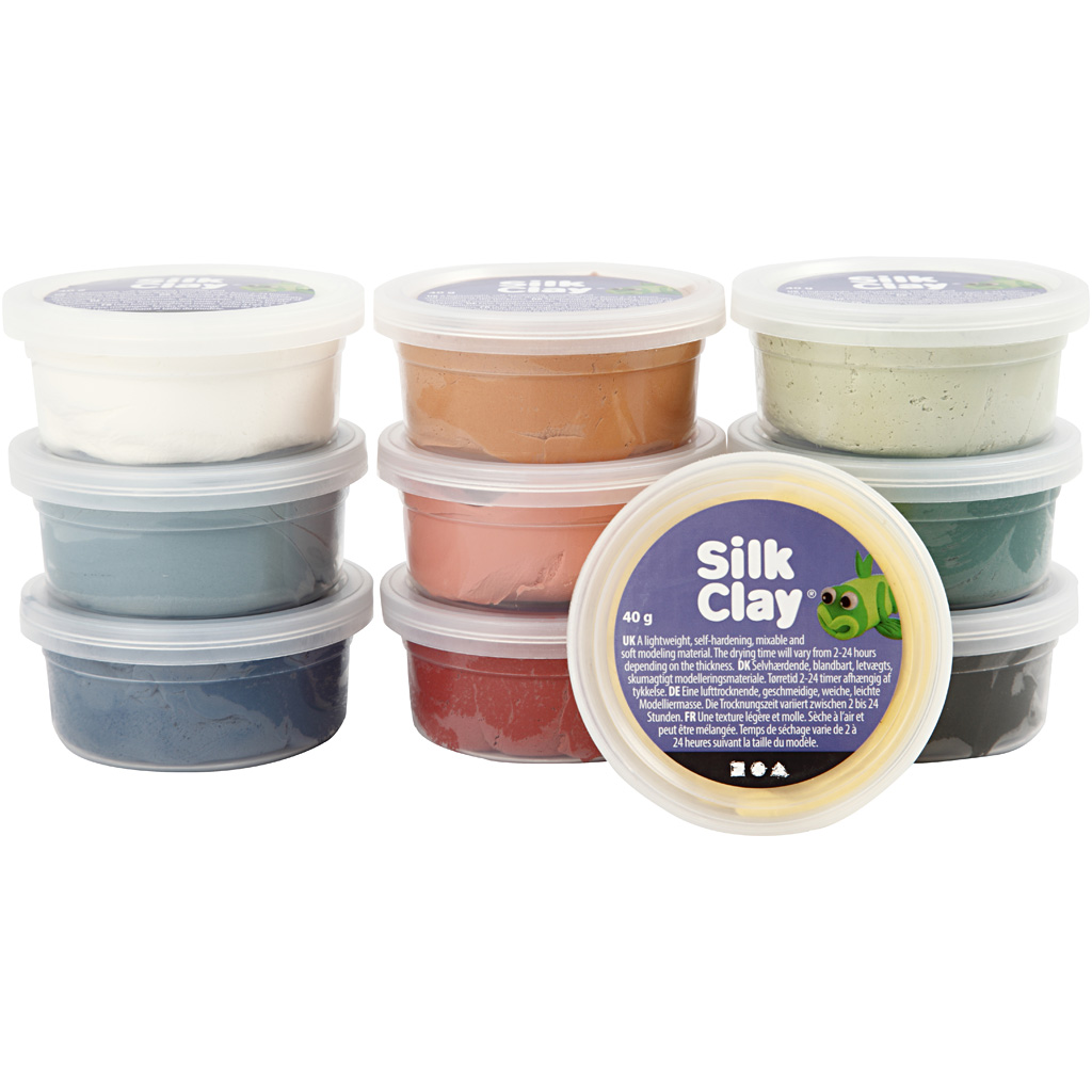 Silk Clay Creativ Company Ass Farger 10x40 g/Pk