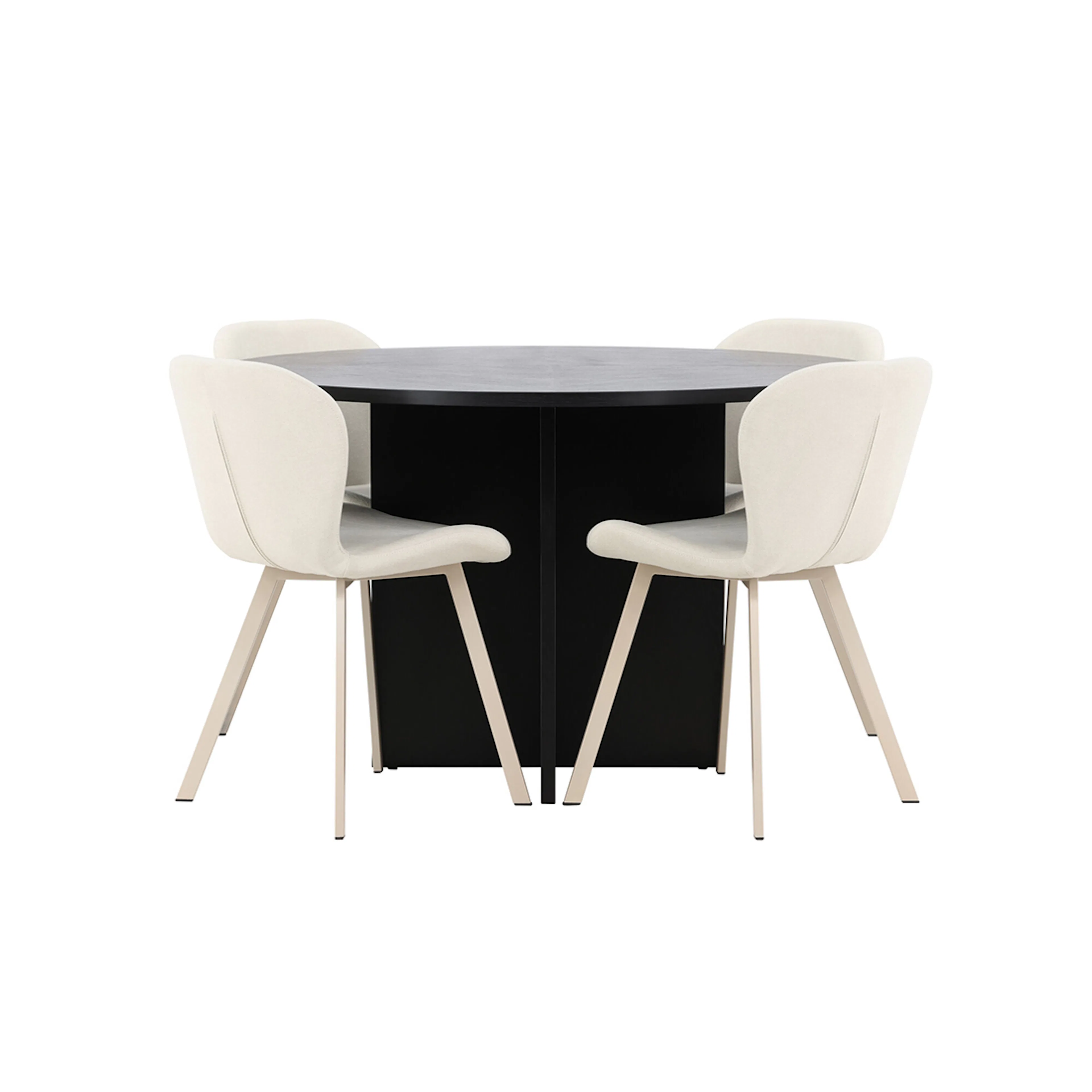Spisegruppe Venture Home Strada Ø120 cm med 4st Lilja Spisestoler