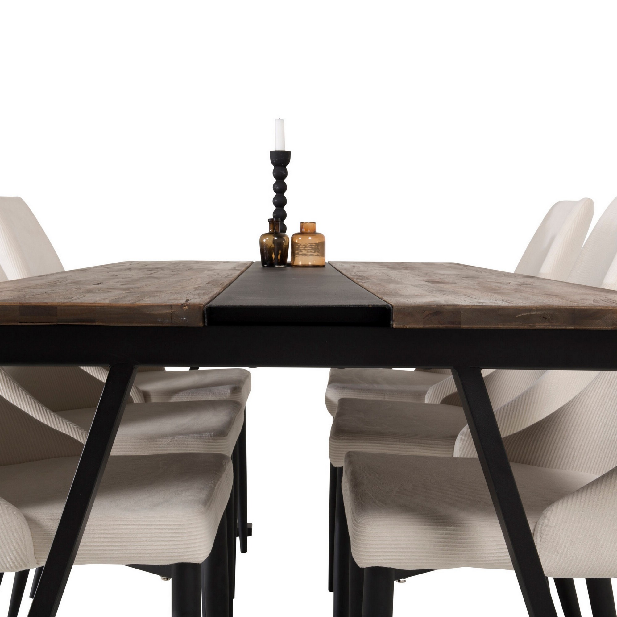 Spisegruppe Venture Home Jakarta med 6stk Leone Stoler