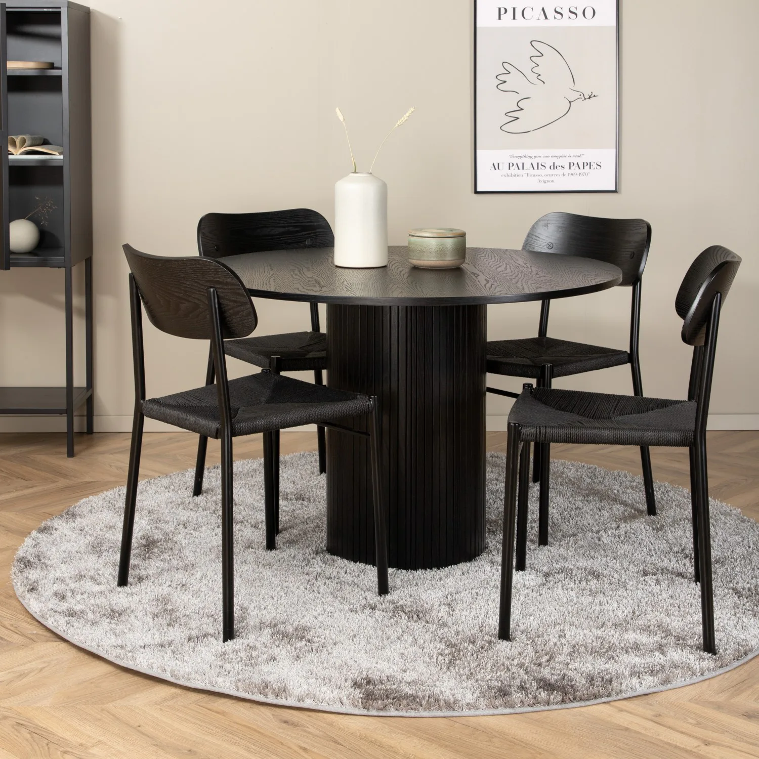 Spisegruppe Venture Home Bianca med 4stk Polly Stoler