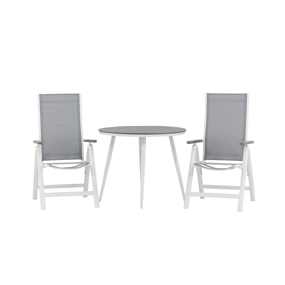 Cafégruppe Venture Home Break Ø90 cm med 2 Albany Stoler
