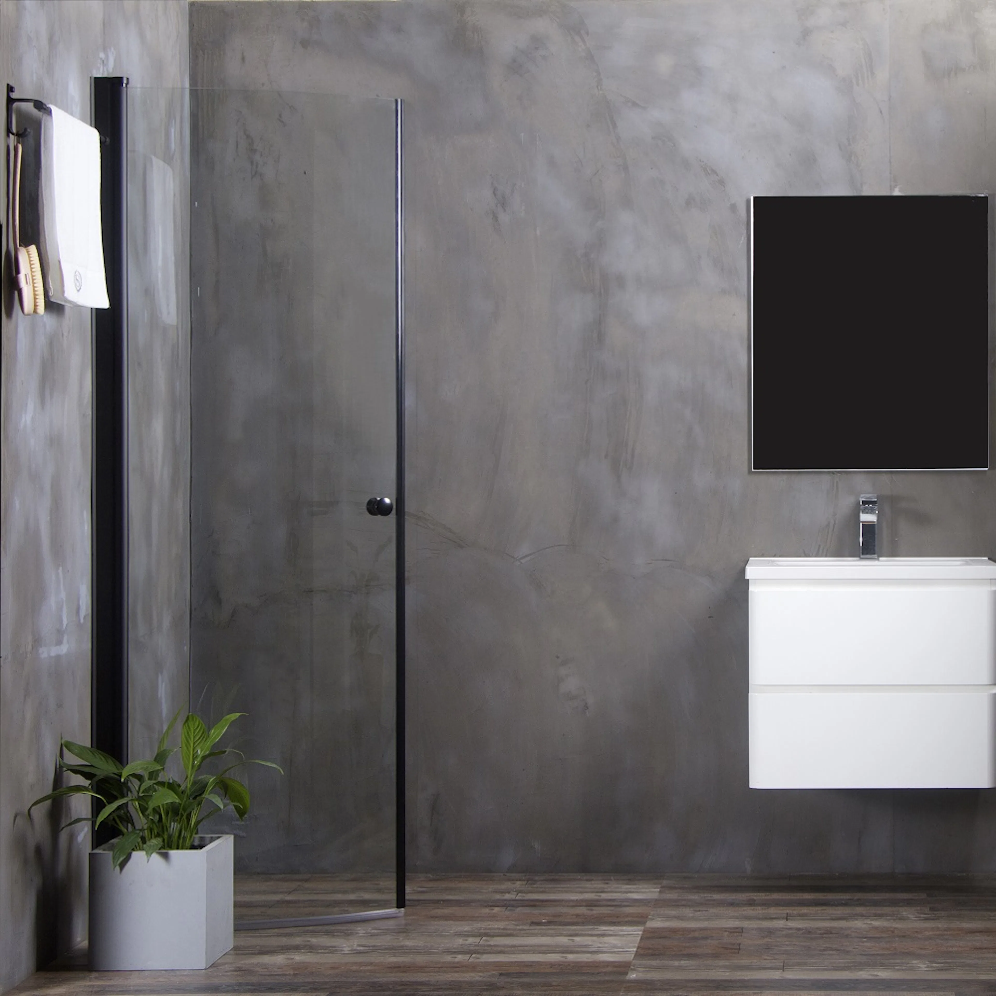 Dusjdør Bathlife Allsidig 45° Dør Sort