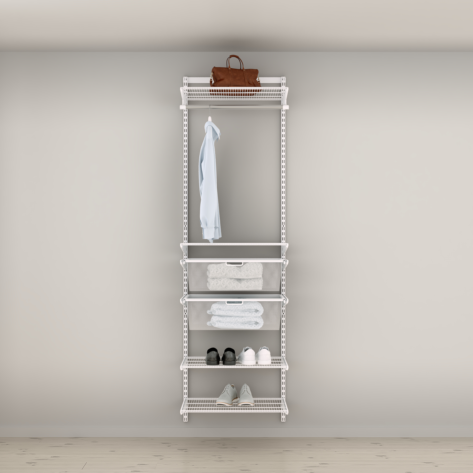 Innredningsløsning Elfa Garderobe Nr 2 Hvit  B: 607 mm