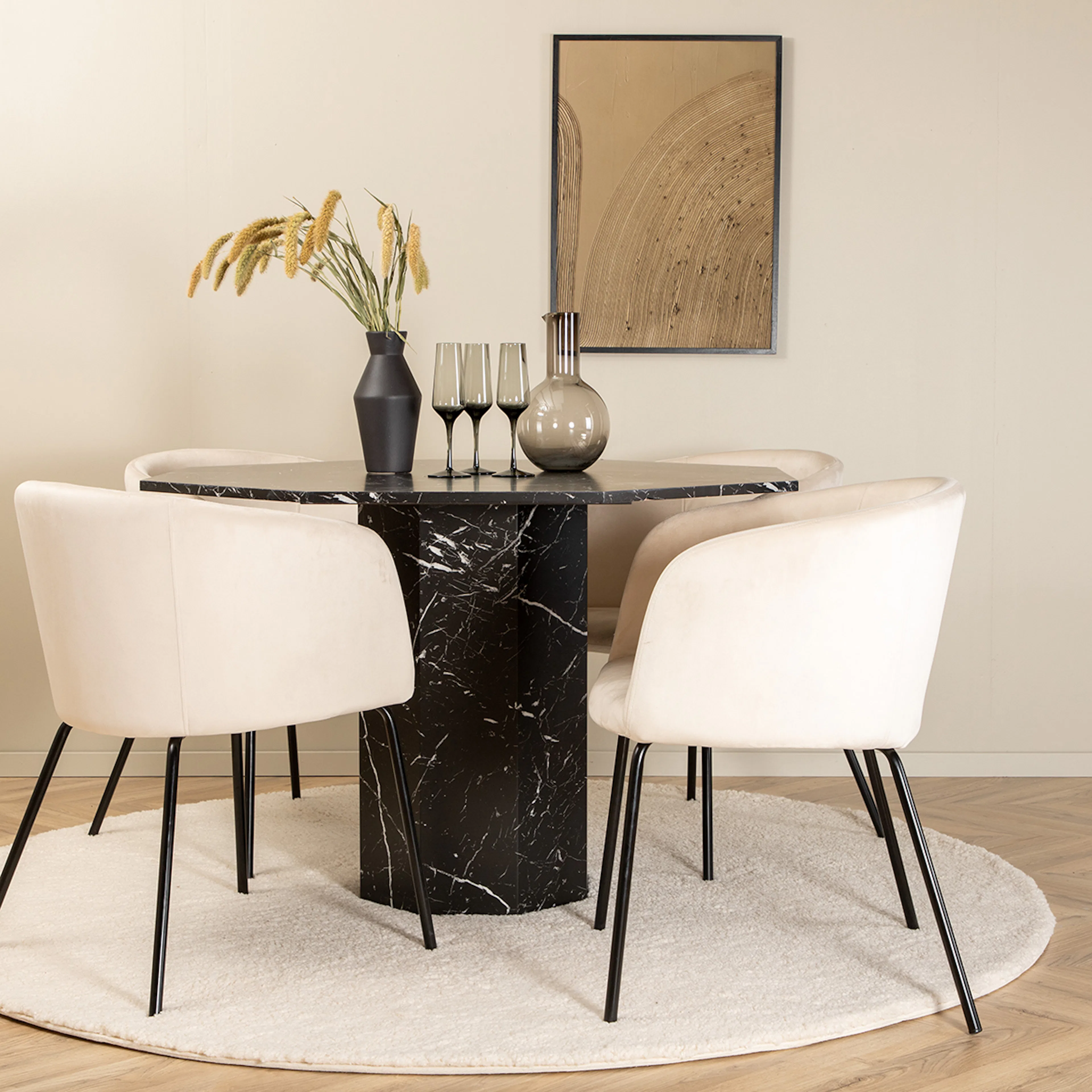 Beige/Svart