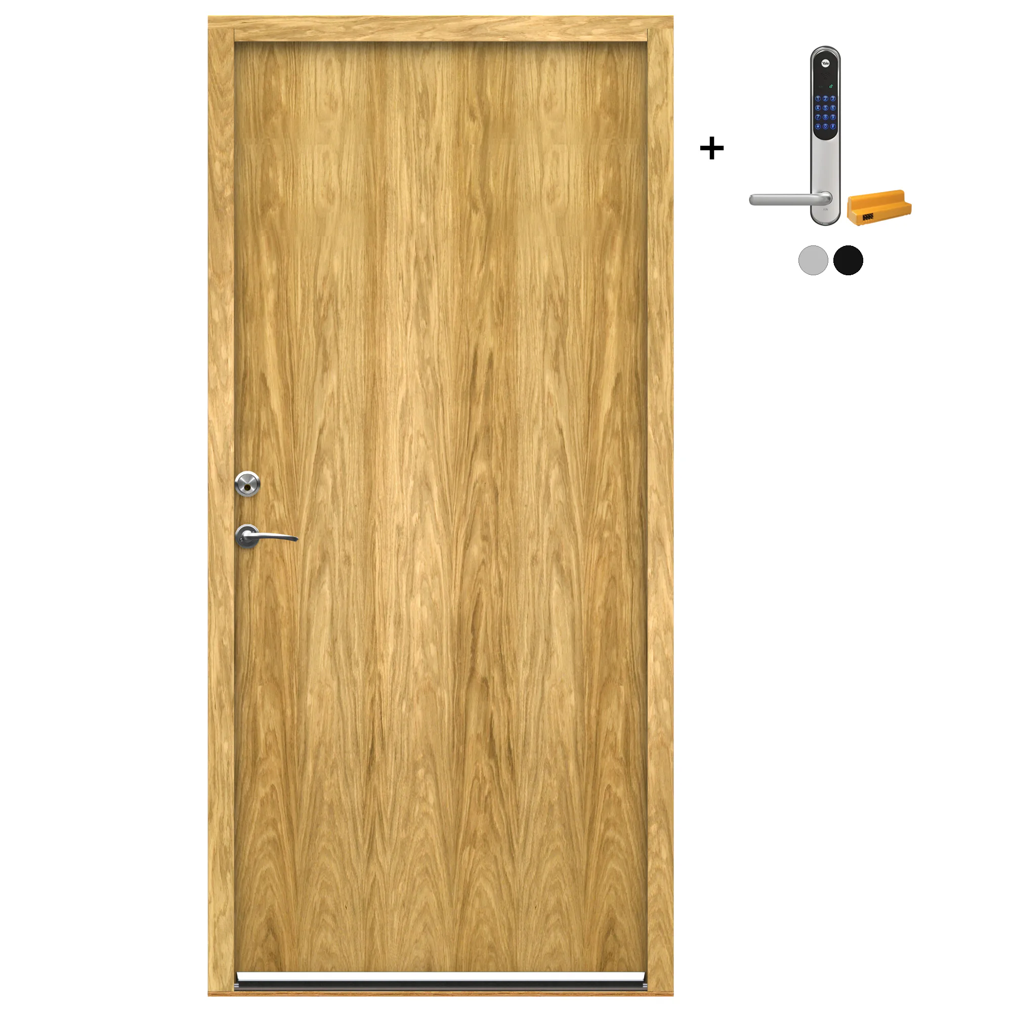 Ytterdør Swedoor Advance-Line Nordic Stockholm Eik med Yale Doorman Classic Home