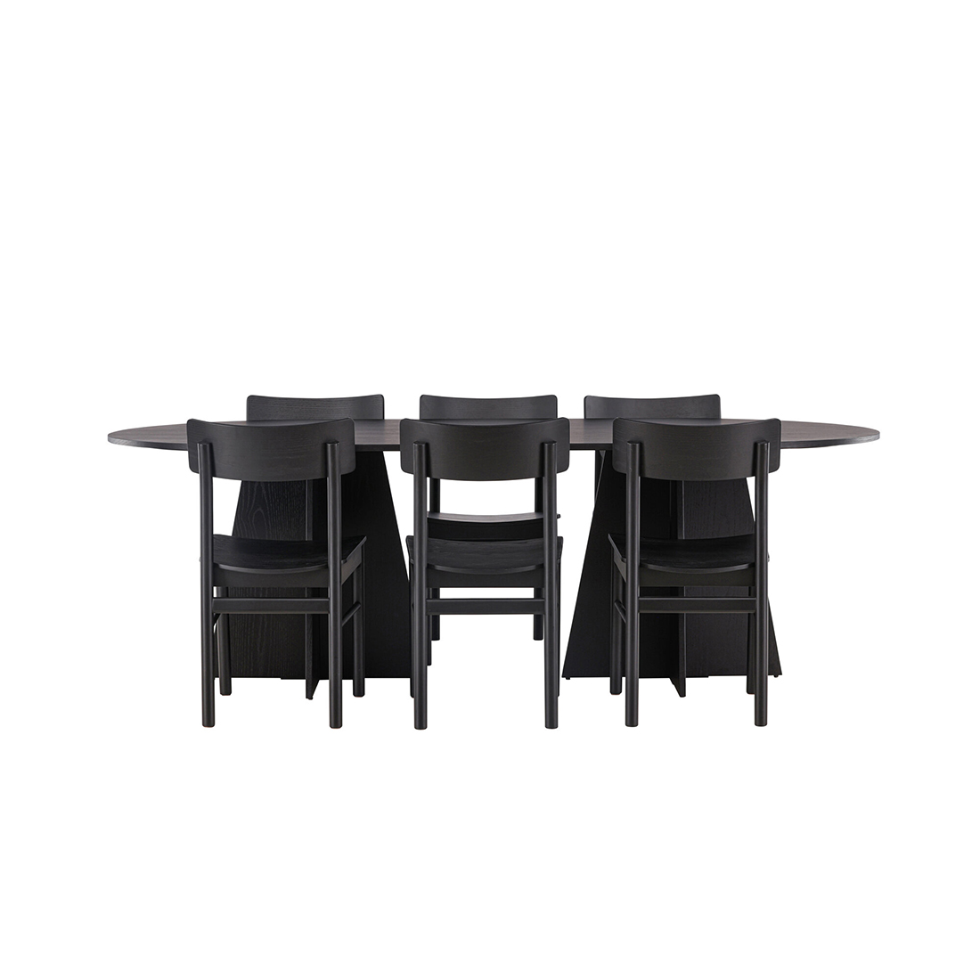 Spisegruppe Venture Home Bootcut Oval med 6st Montros Spisestoler