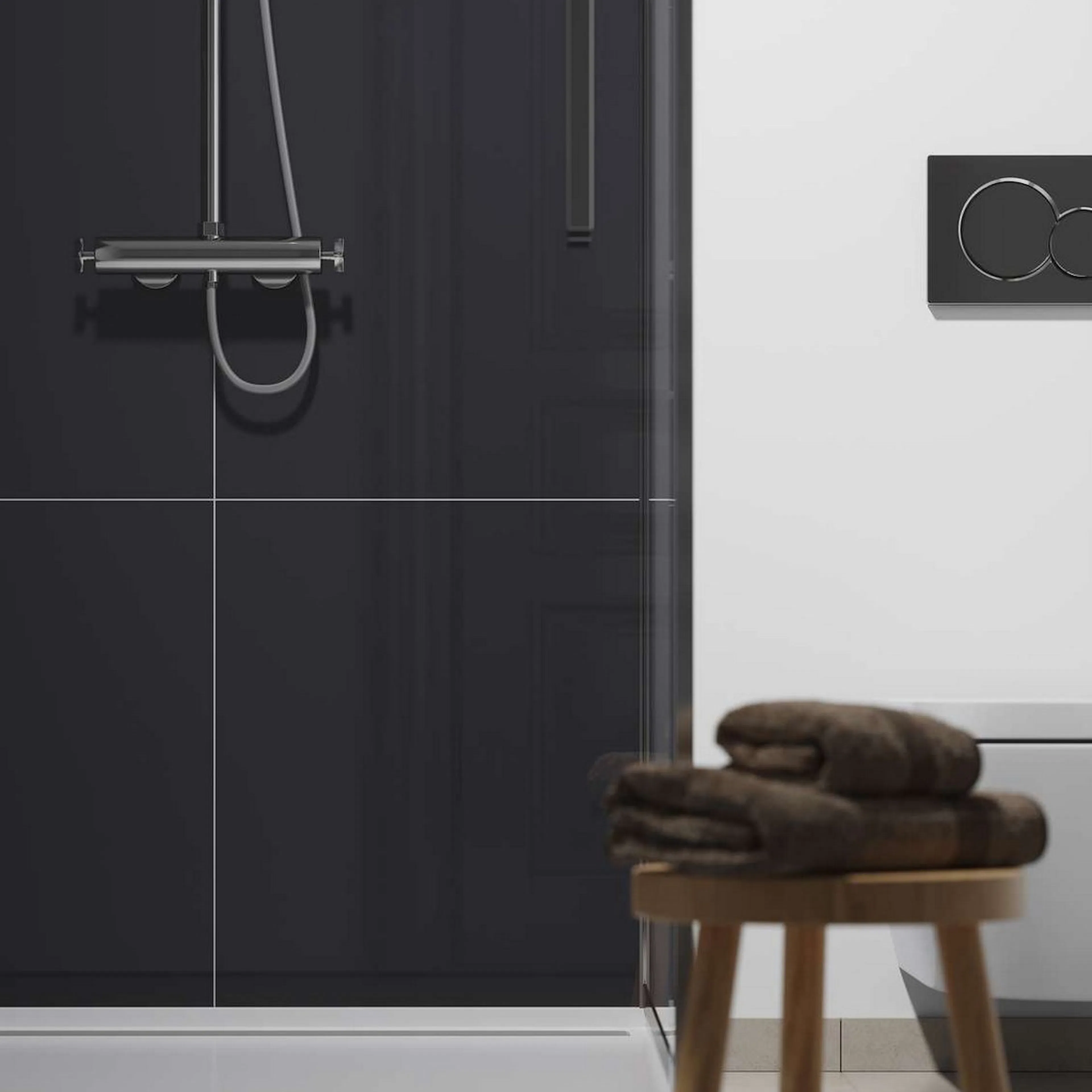 BADEROMSP 2024-M6060 S BLACK Lengde: 2400 mm