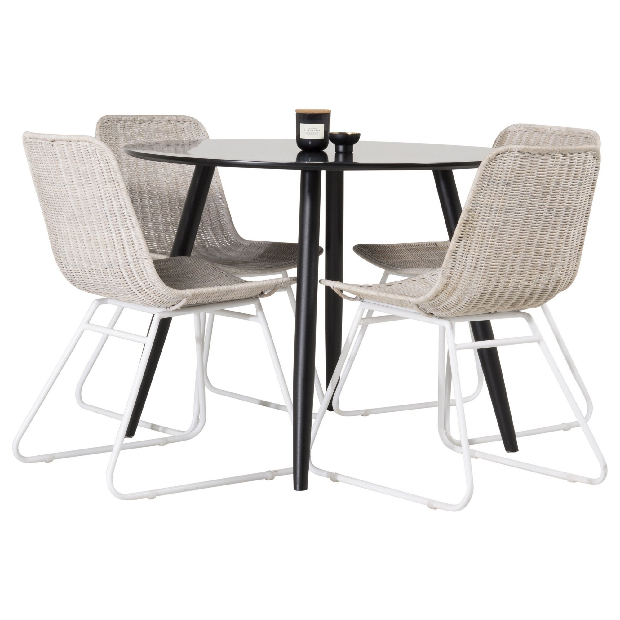Spisegruppe Venture Home Plaza med 4stk Cirebon Stoler