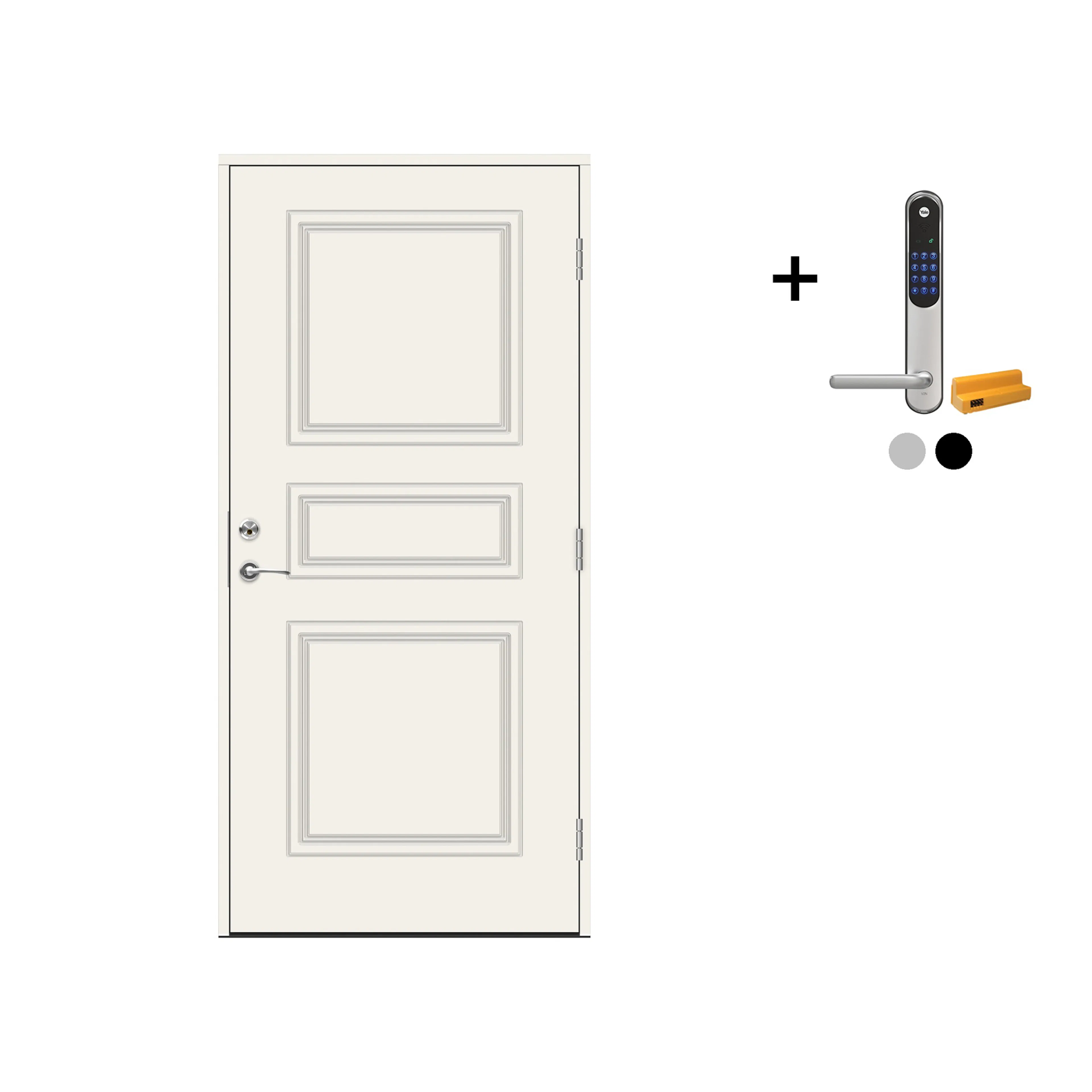 Ytterdør Swedoor Advance-Line Classic Puccini med Yale Doorman Classic Home