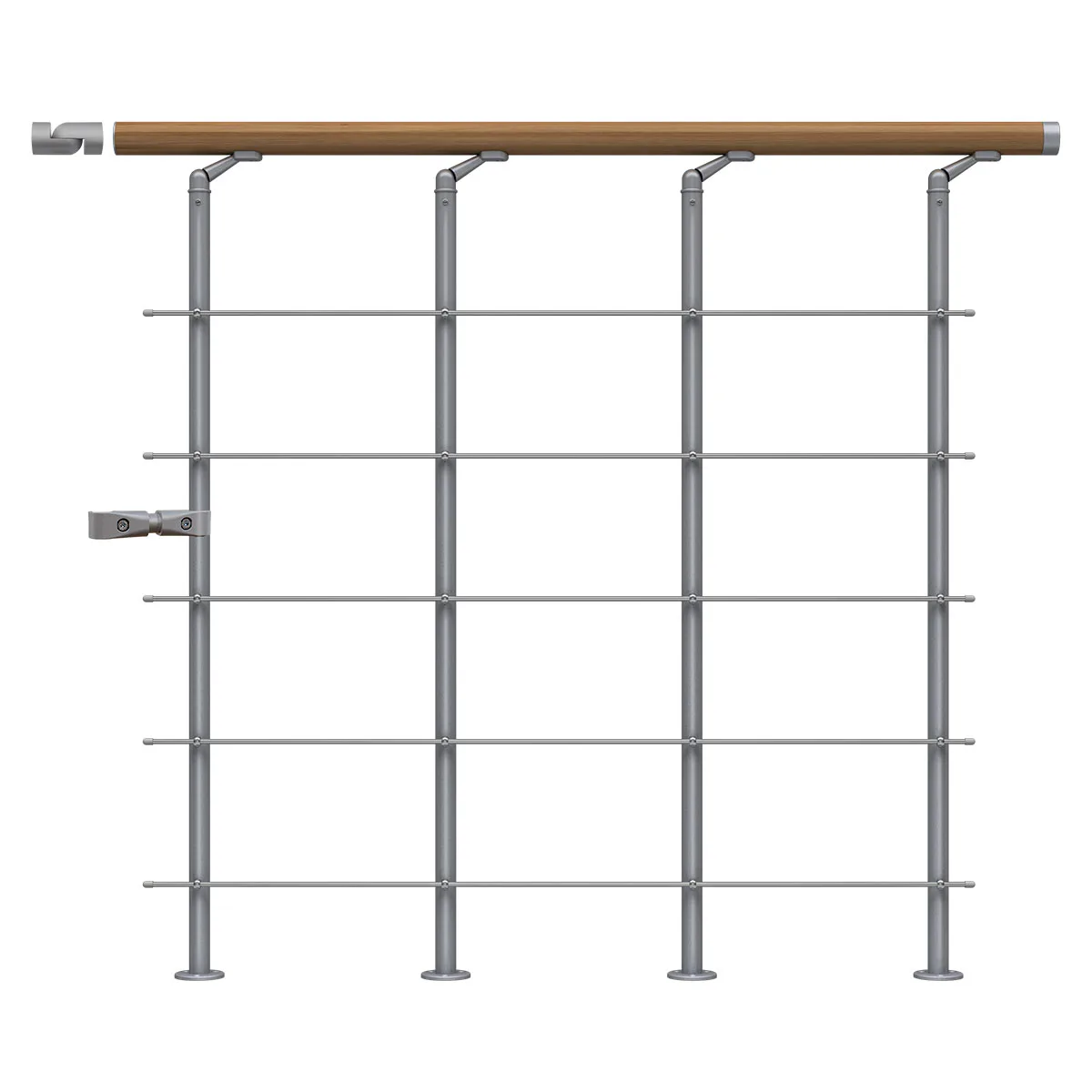 Skyddsräcke STYLE6 ek lackerad start pearl grey Grå
