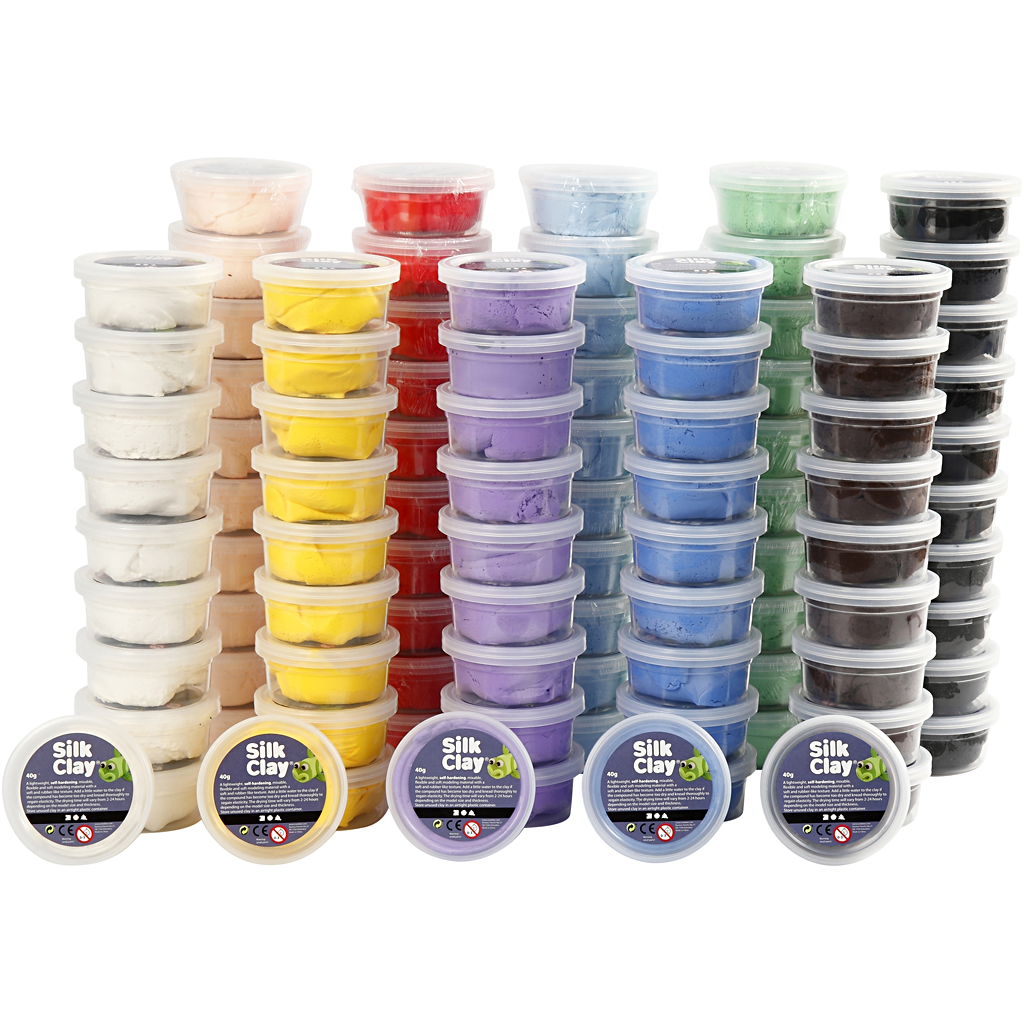 Silk Clay Creativ Company Ass Farger 10x10 Boks/1 Pk