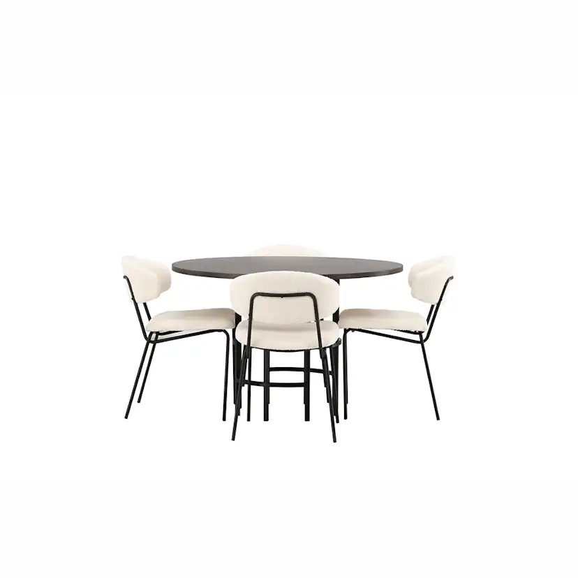 Spisegruppe Venture Home Copenhagen med 4 Chico Stoler
