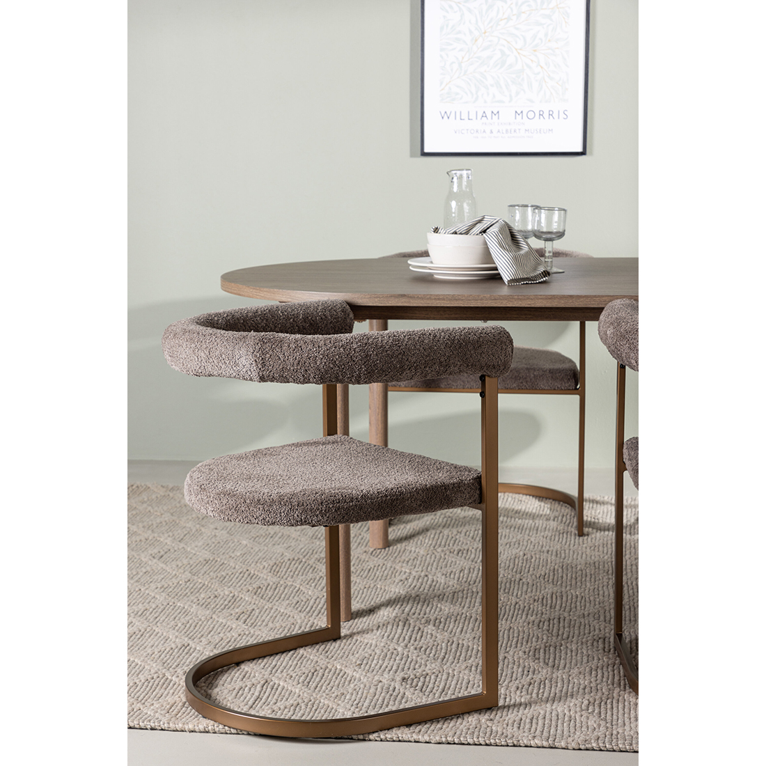 Spisegruppe Venture Home Andy Ø120 cm med 4st Morning Spisestoler