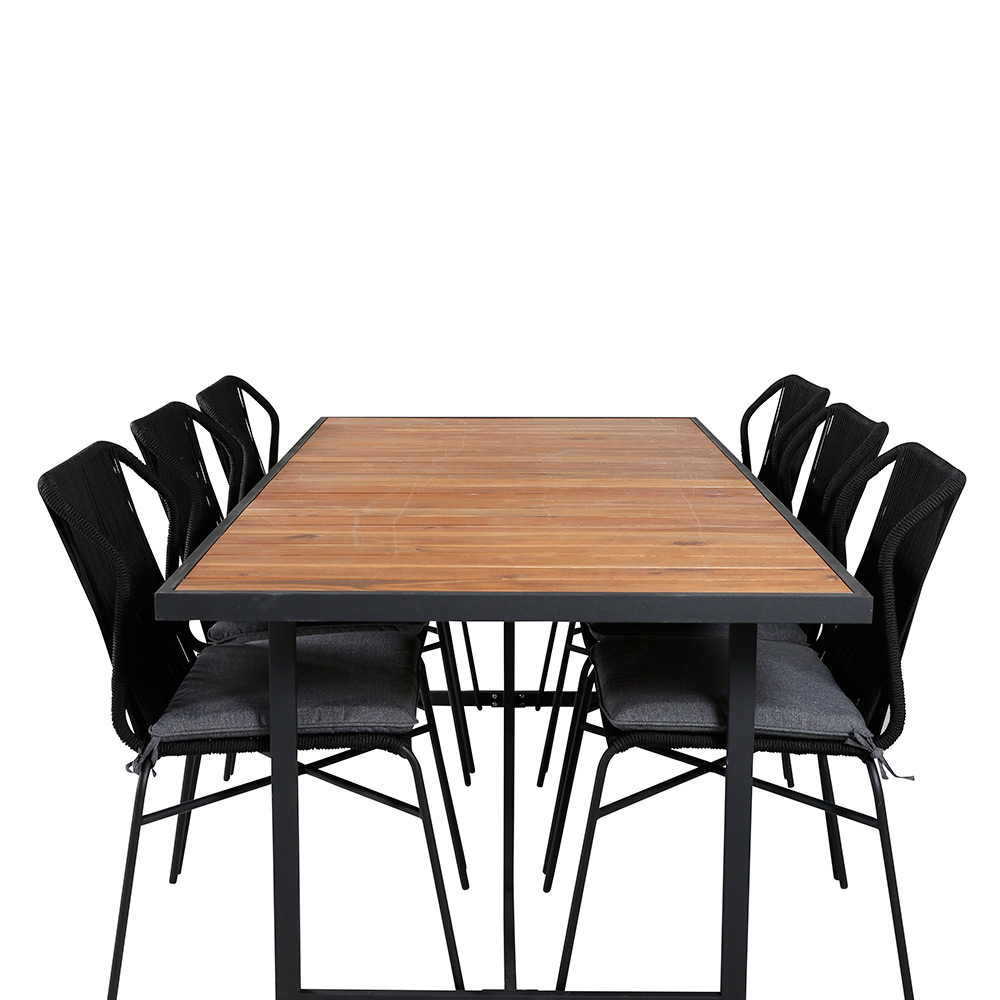 Spisegruppe Venture Home King med 6 Julle Stablebare Spisestoler
