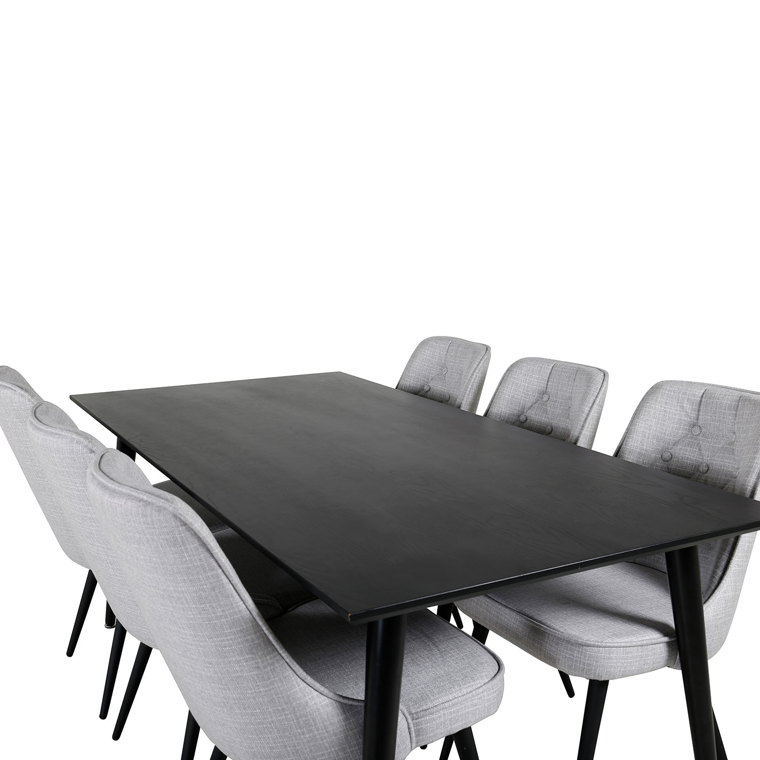 Spisegruppe Venture Home Dipp med 6 Velvet Deluxe Stoler