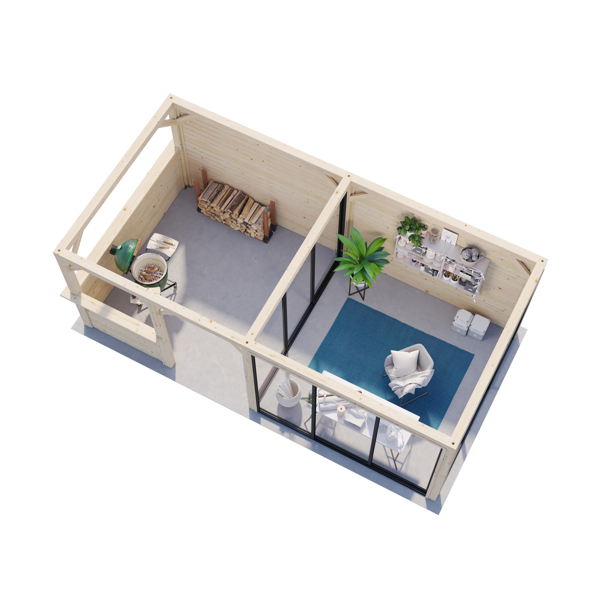 Hagestue Palmako Bianca 16,6 m2 Sett 208 Slide