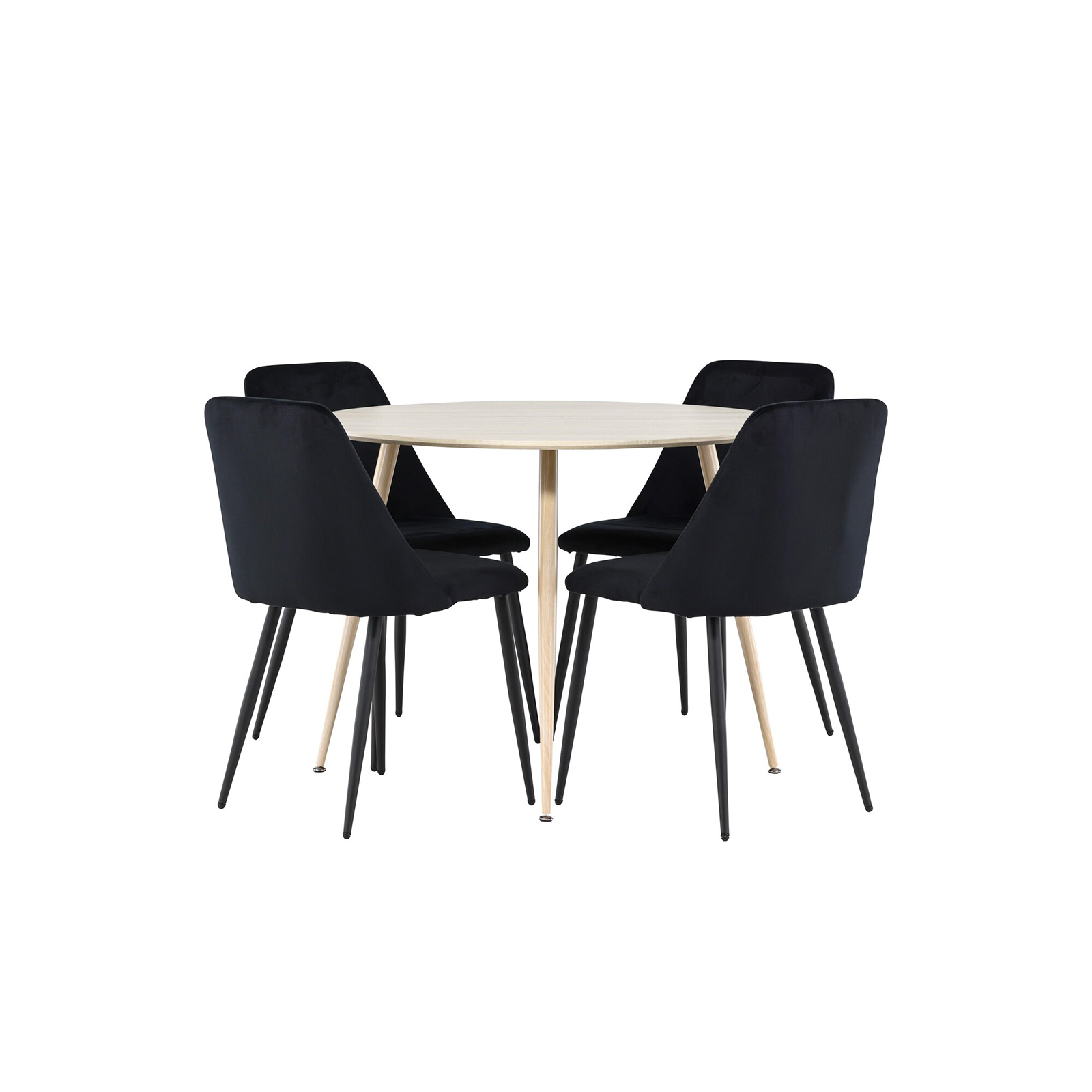Spisegruppe Venture Home Plaza Ø100 med 4 stk Night Stoler