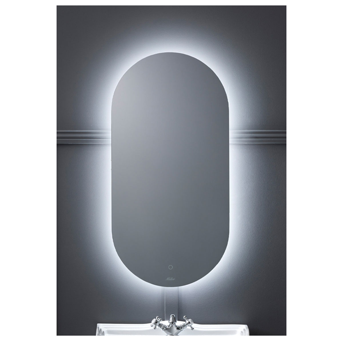 Badrumsspegel Miller Badrum Ambient Touch Oval